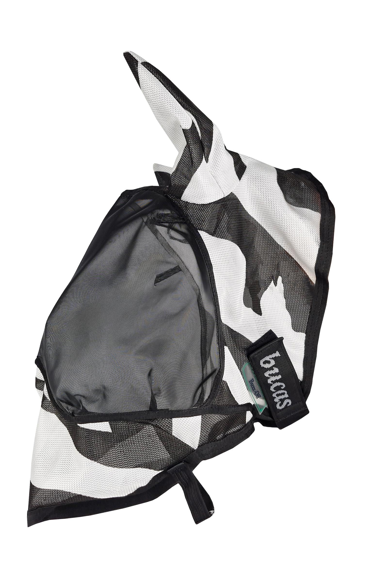 Bucas Buzz-Off Zebra Deluxe Maschera antimosche Protezione antimosche per cavalli