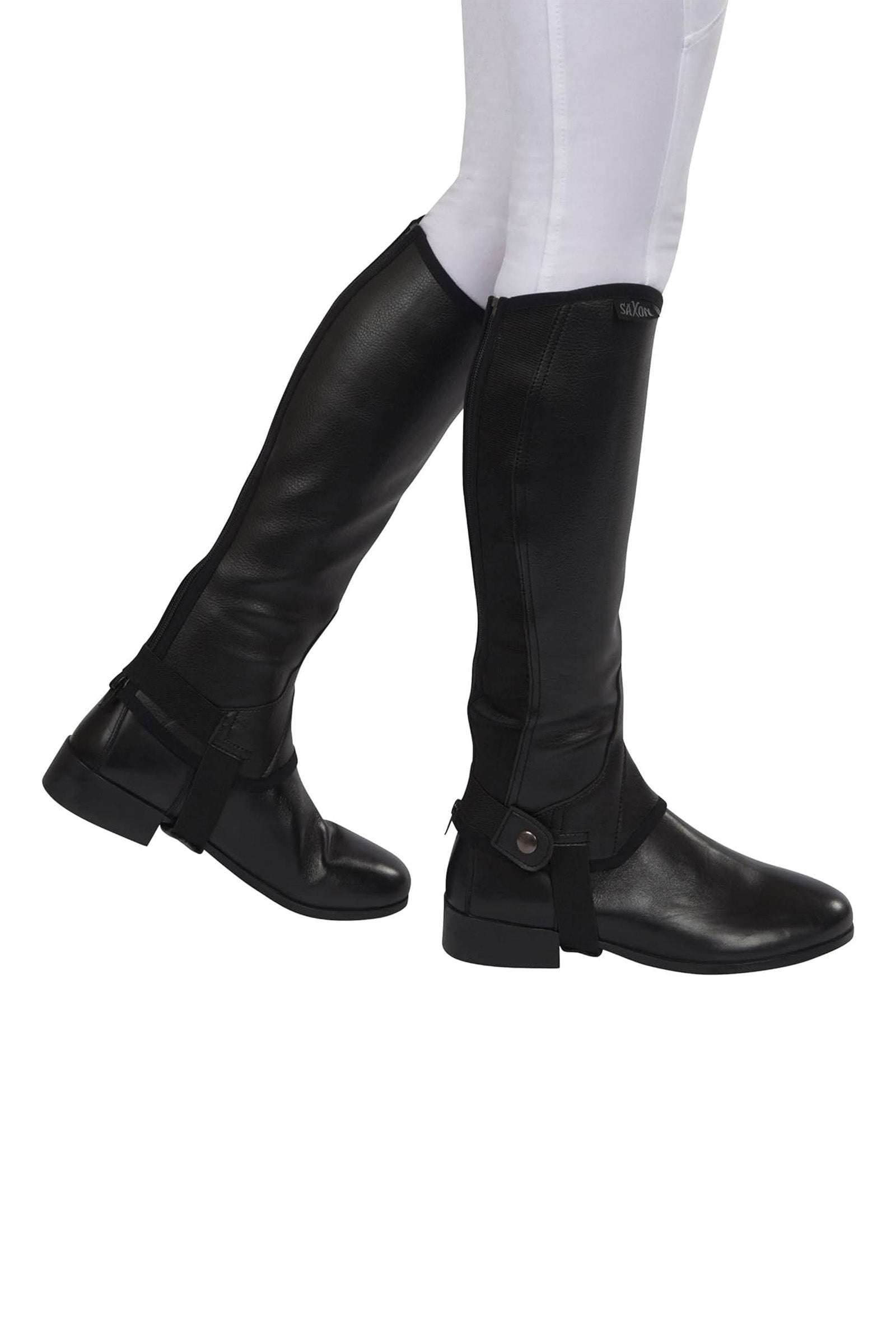 Saxon Equileather Half Chaps, Adulto Calzature