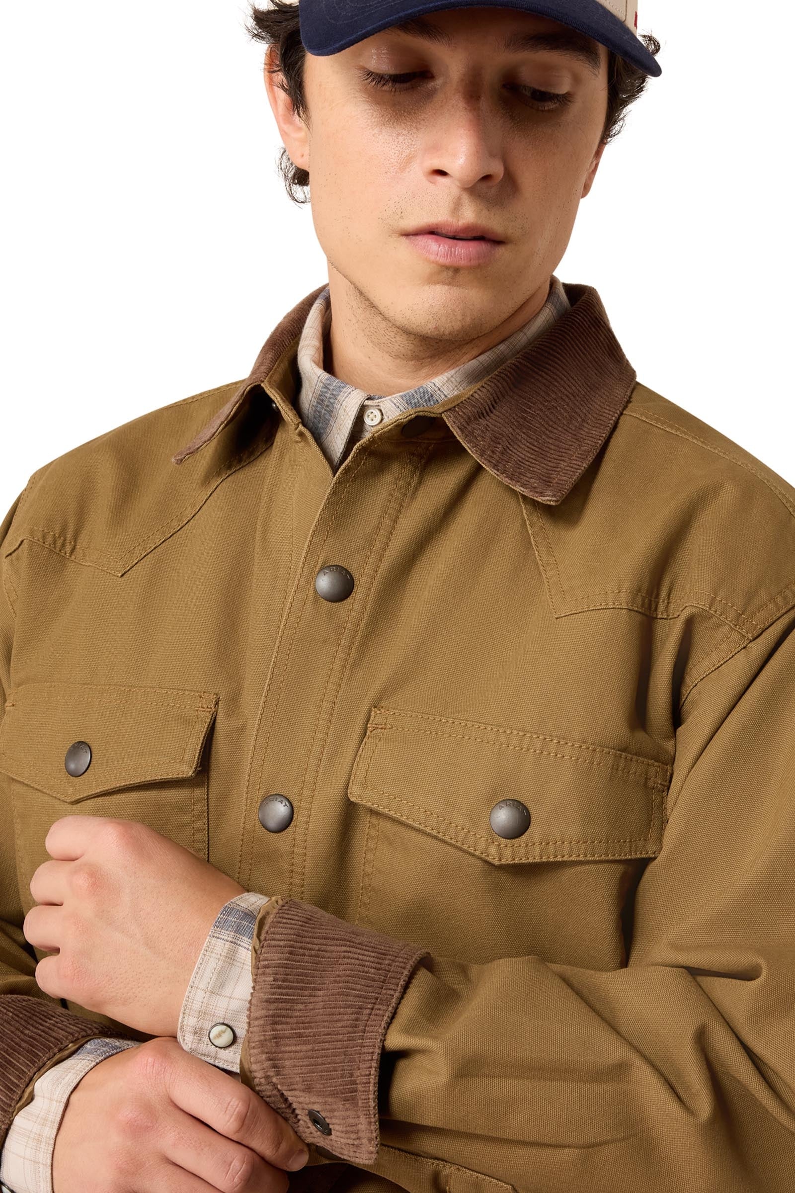 Ariat Mens Retro Canvas Shirt Jacket Mens Riding Clothing