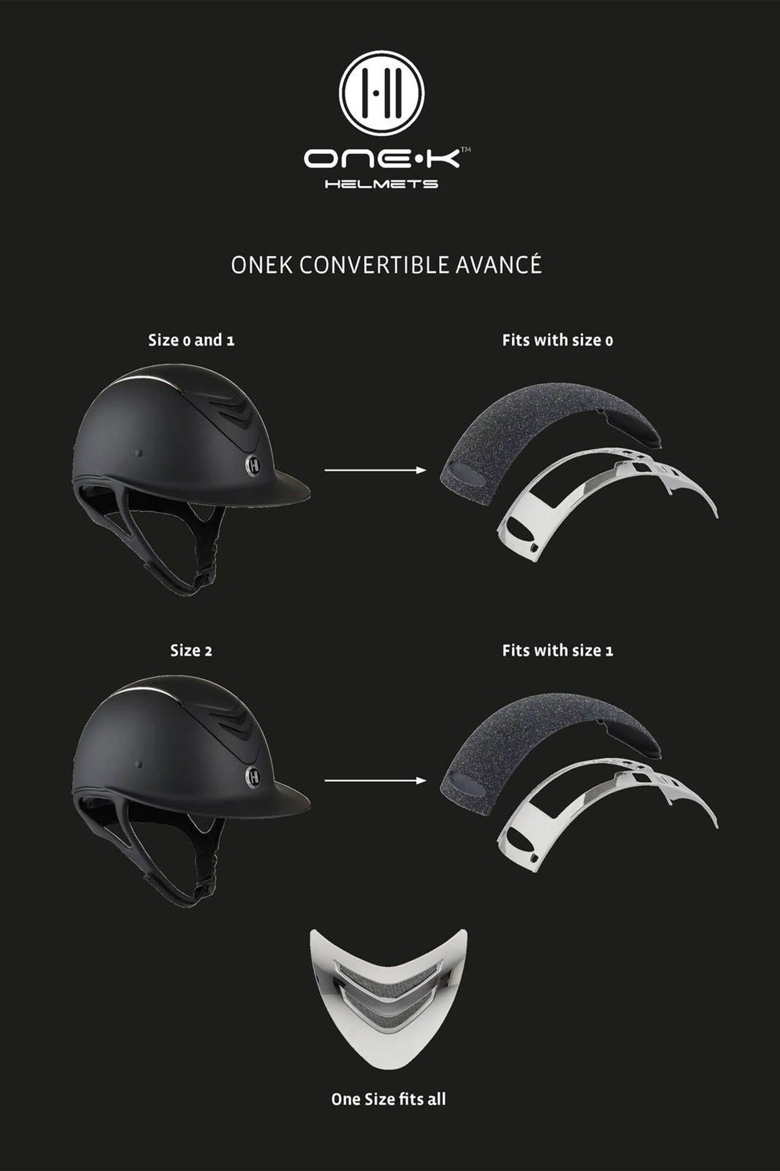 OneK Avance Convertible Glossy Casco da equitazione Attrezzatura di sicurezza