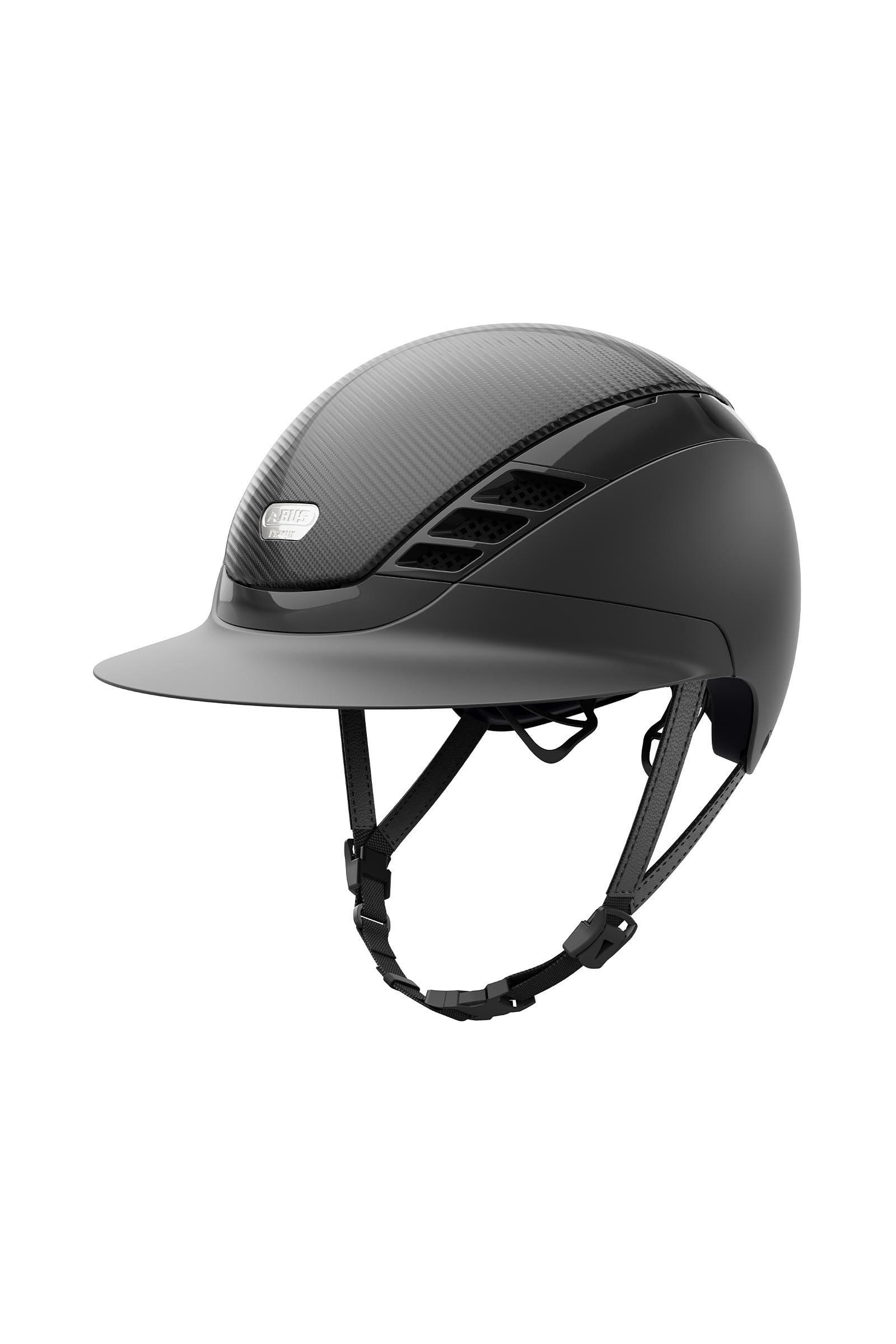 Abus Airluxe Pure Carbon Style casco da equitazione con visiera lunga Attrezzatura di sicurezza