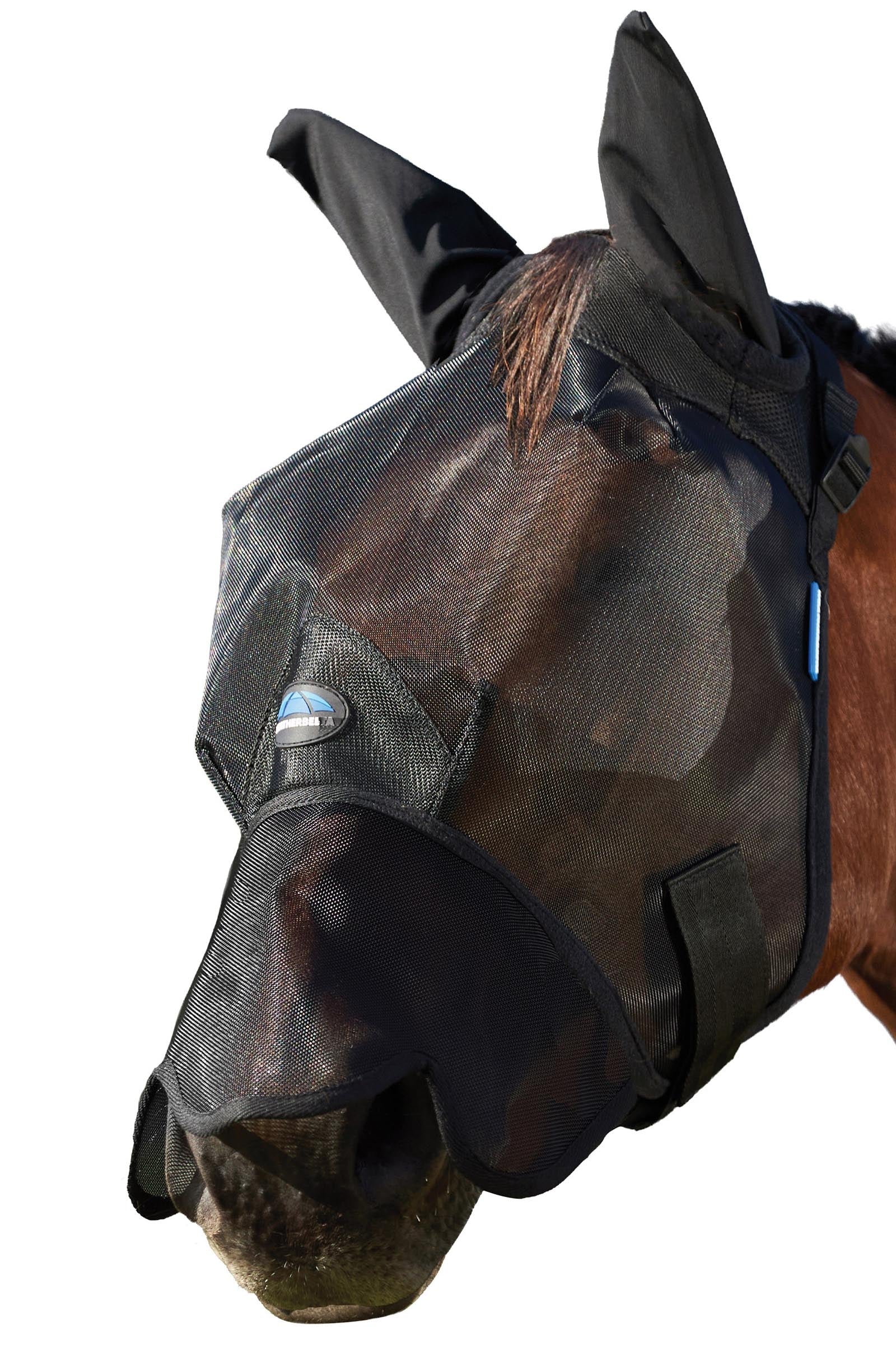 Weatherbeeta Comfitec Insect Guard Maschera antimosche con orecchie e naso Protezione antimosche per cavalli