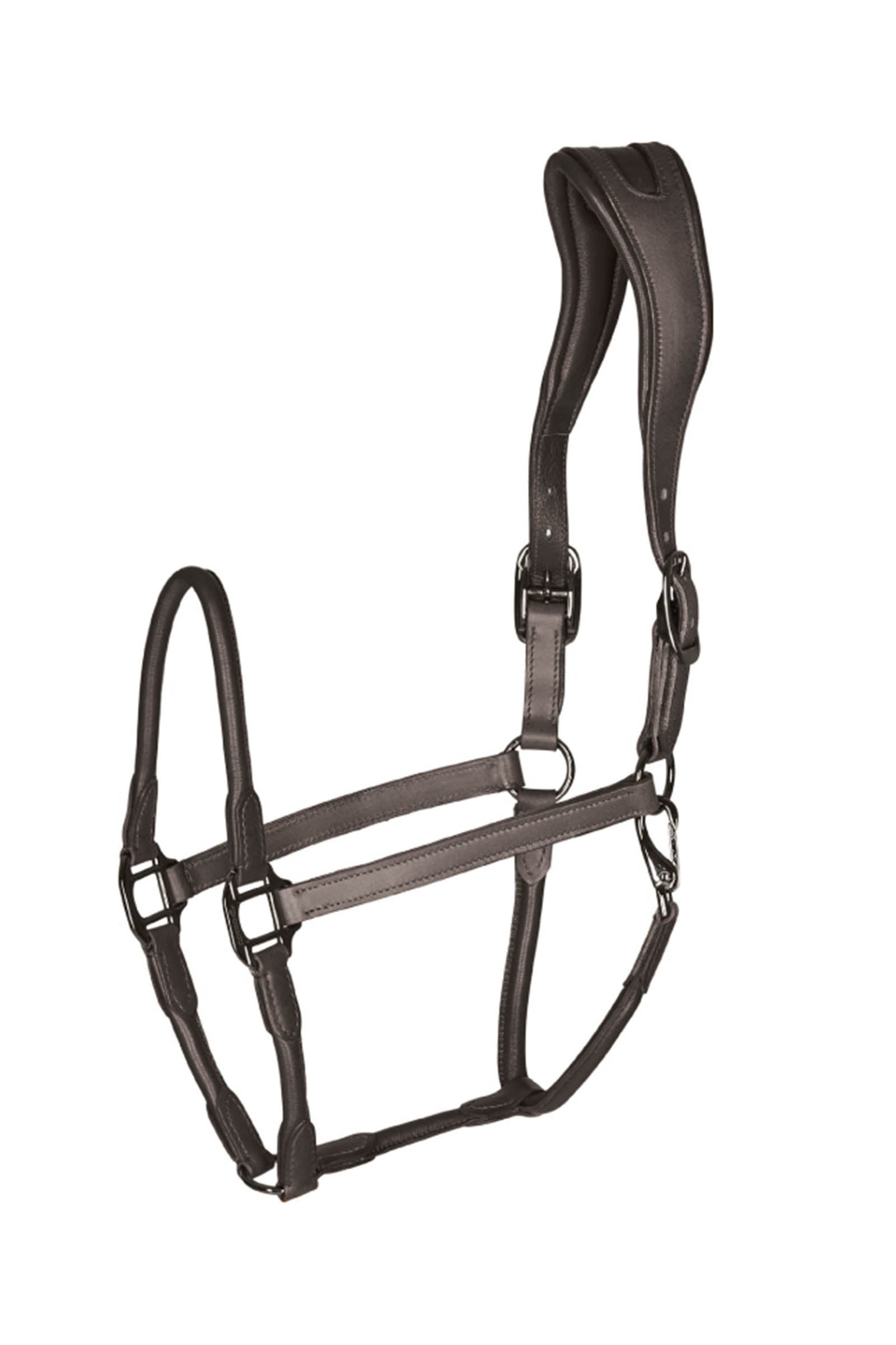 Catago leather halter with round-stitched noseband Cavezze e guinsagli