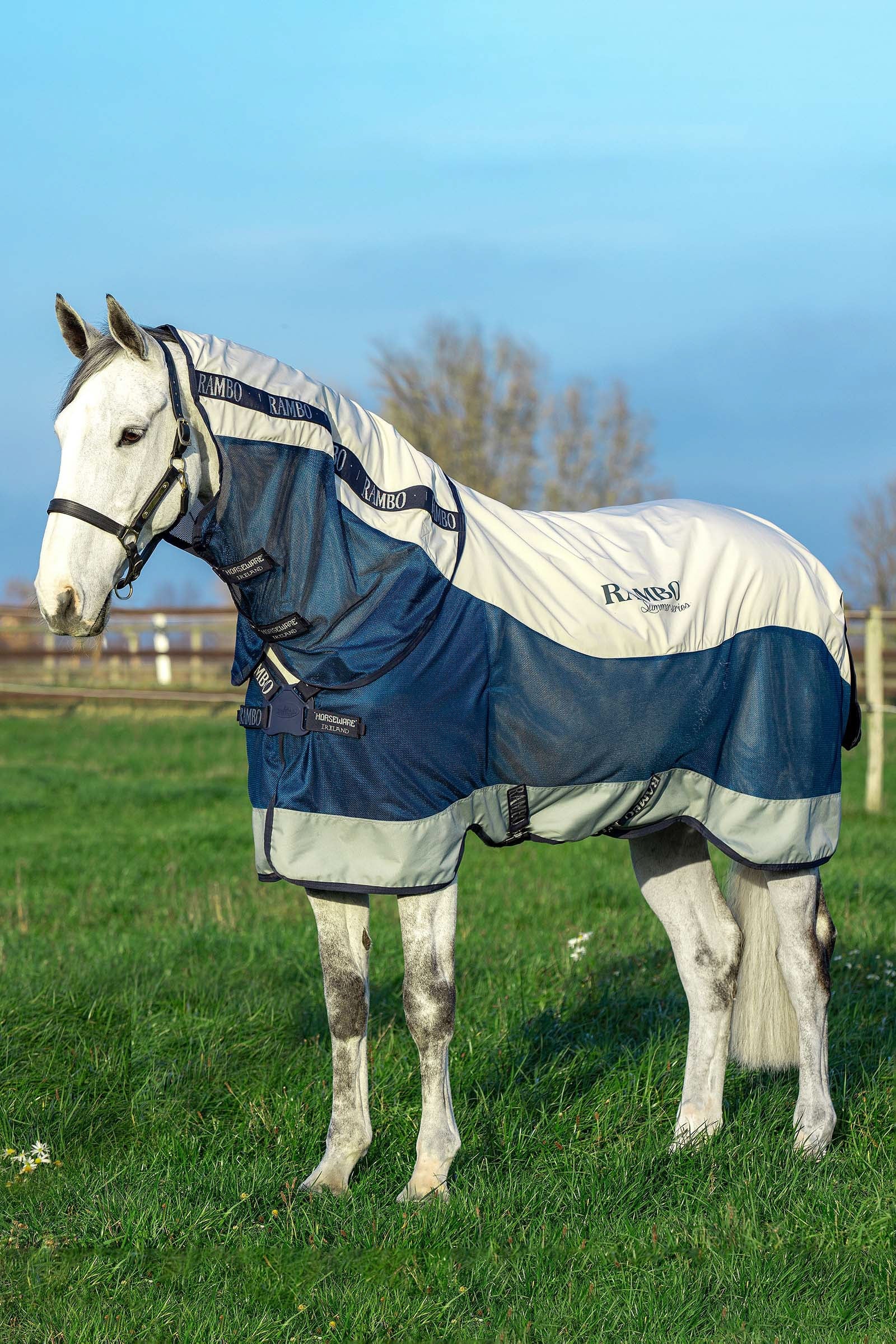 Horseware Rambo Summer Series coperta da turnout con fodera e parte staccabile del collo, 100g Coperte per cavalli