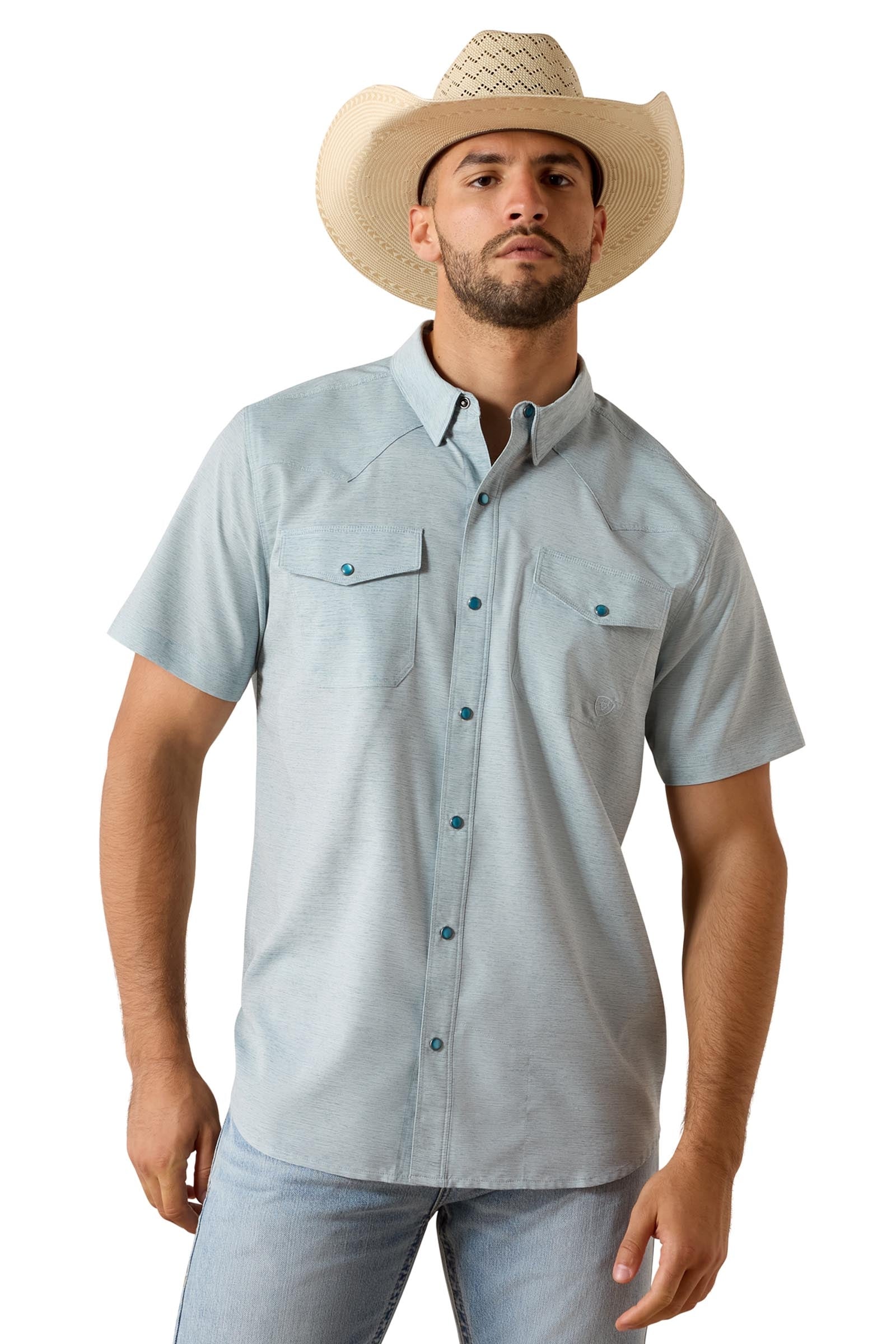 Ariat Men's VentTEK Western Fitted Shirt Abbigliamento da uomo