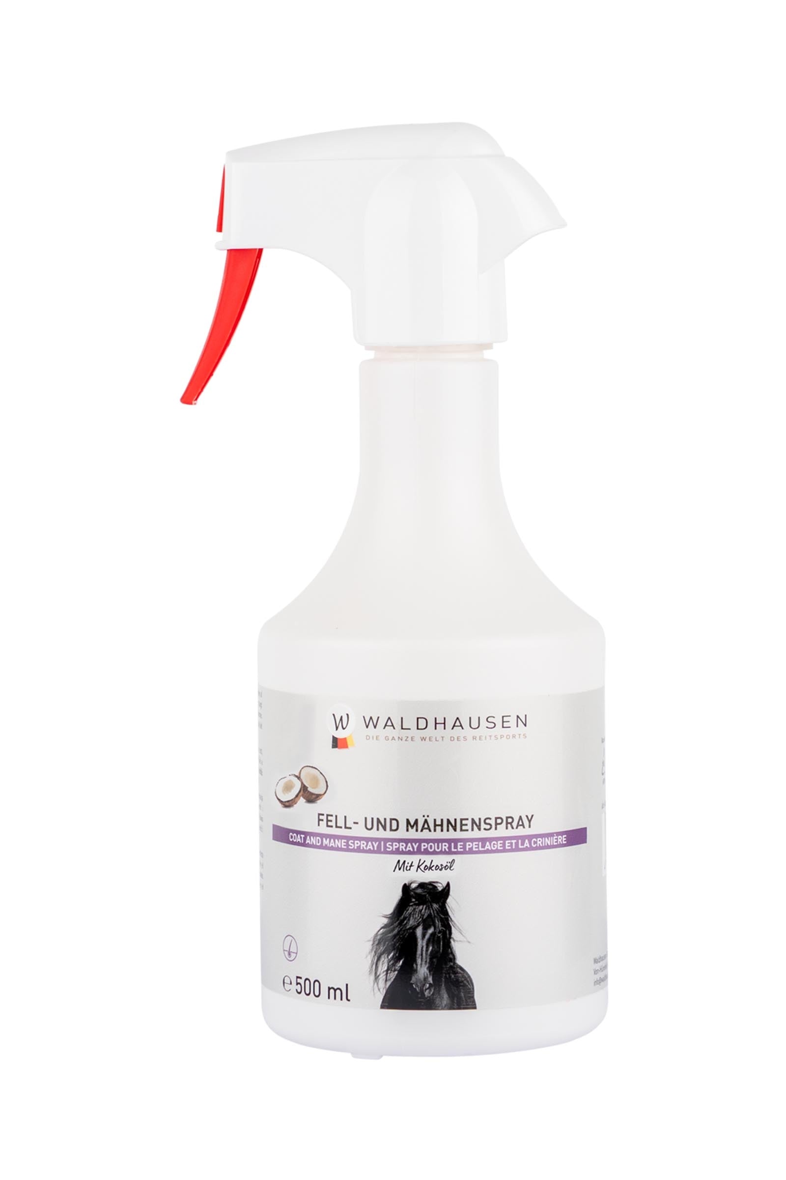 Waldhausen spray per manto e criniera con olio di cocco, 500 ml Prodotti per la salute