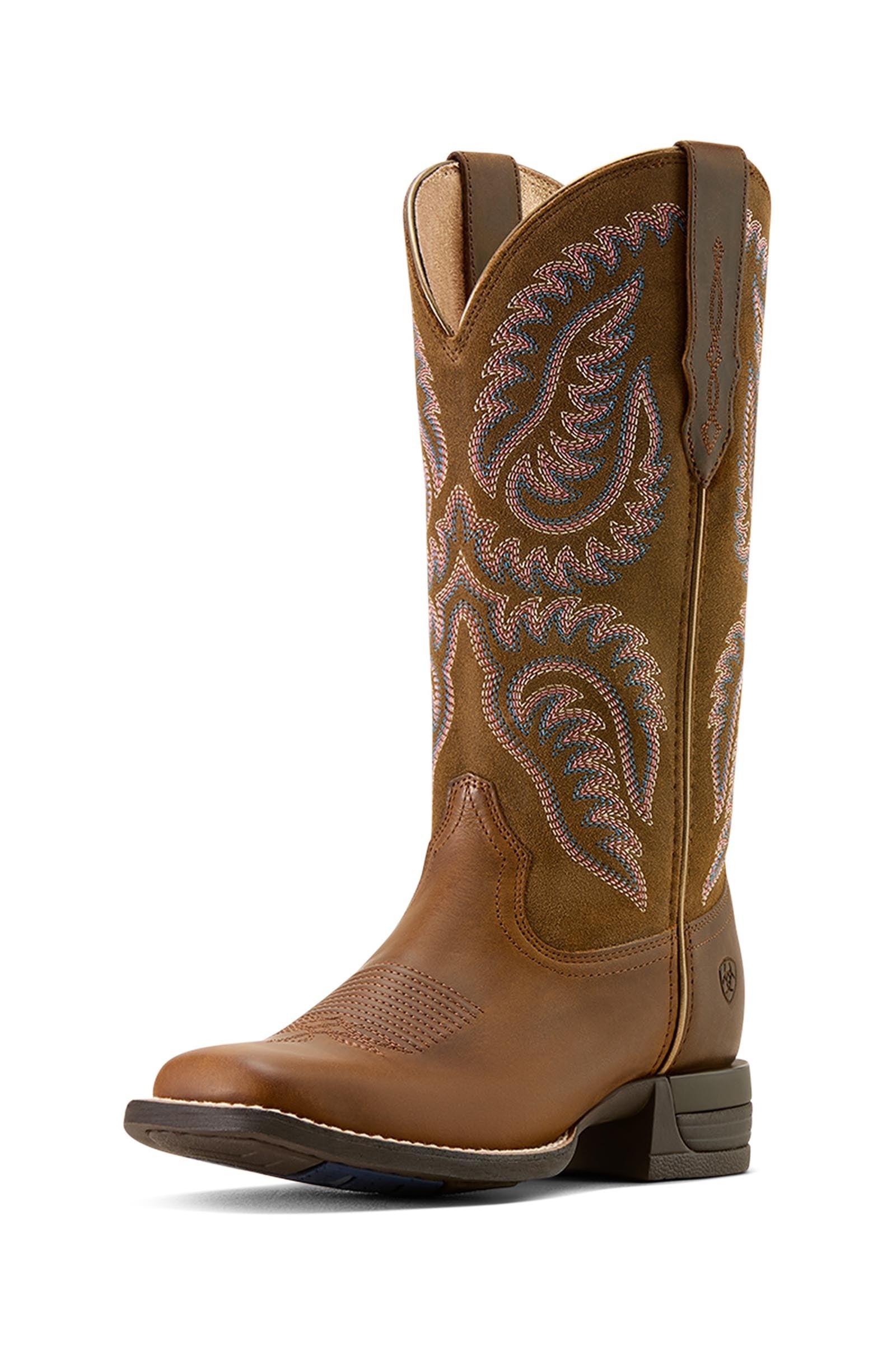Ariat Women's Cattle Caite Wide Square Toe Western Boots Calzature