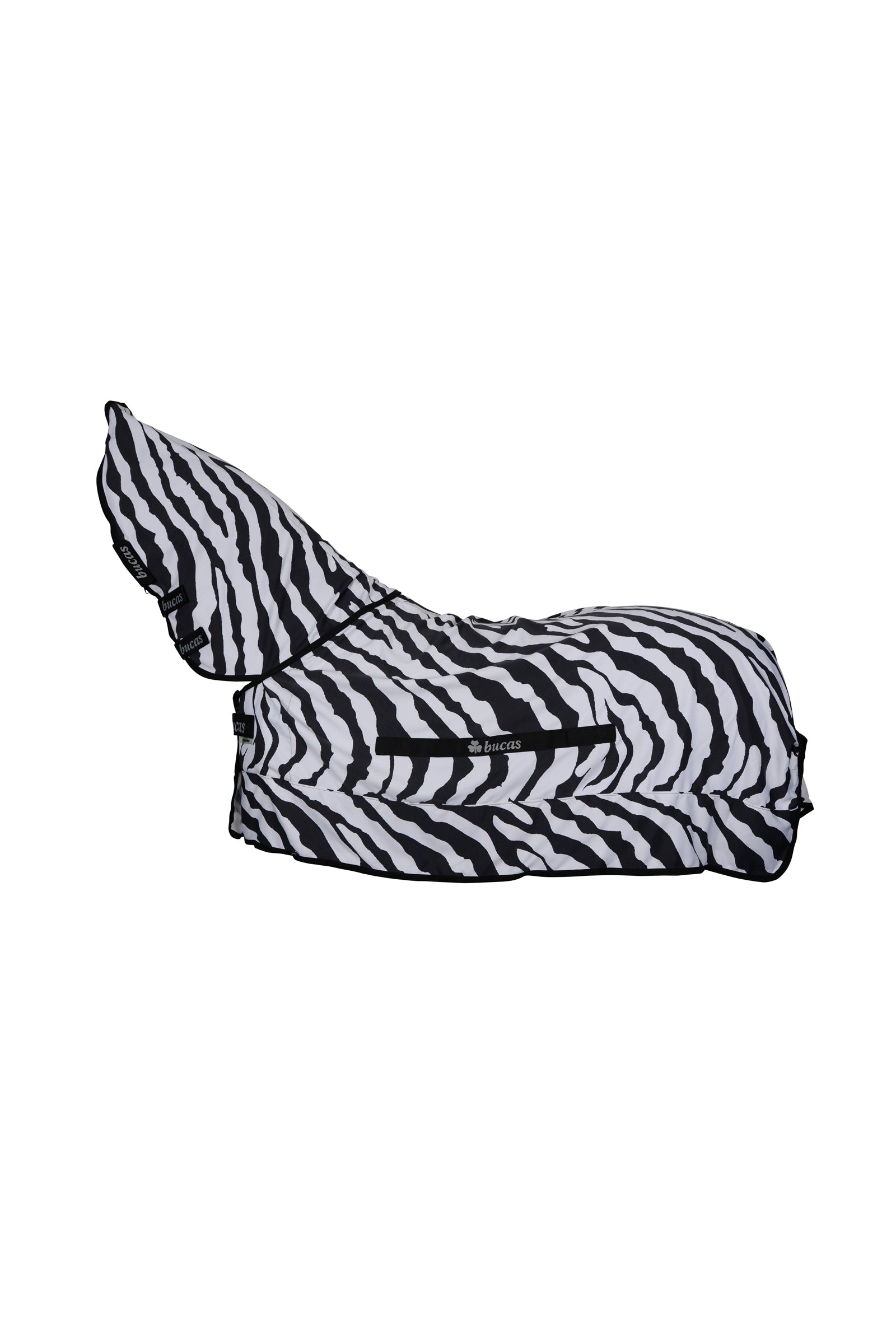 Bucas Sweet-Itch Zebra coperta per eczema con collo fisso Coperte per cavalli