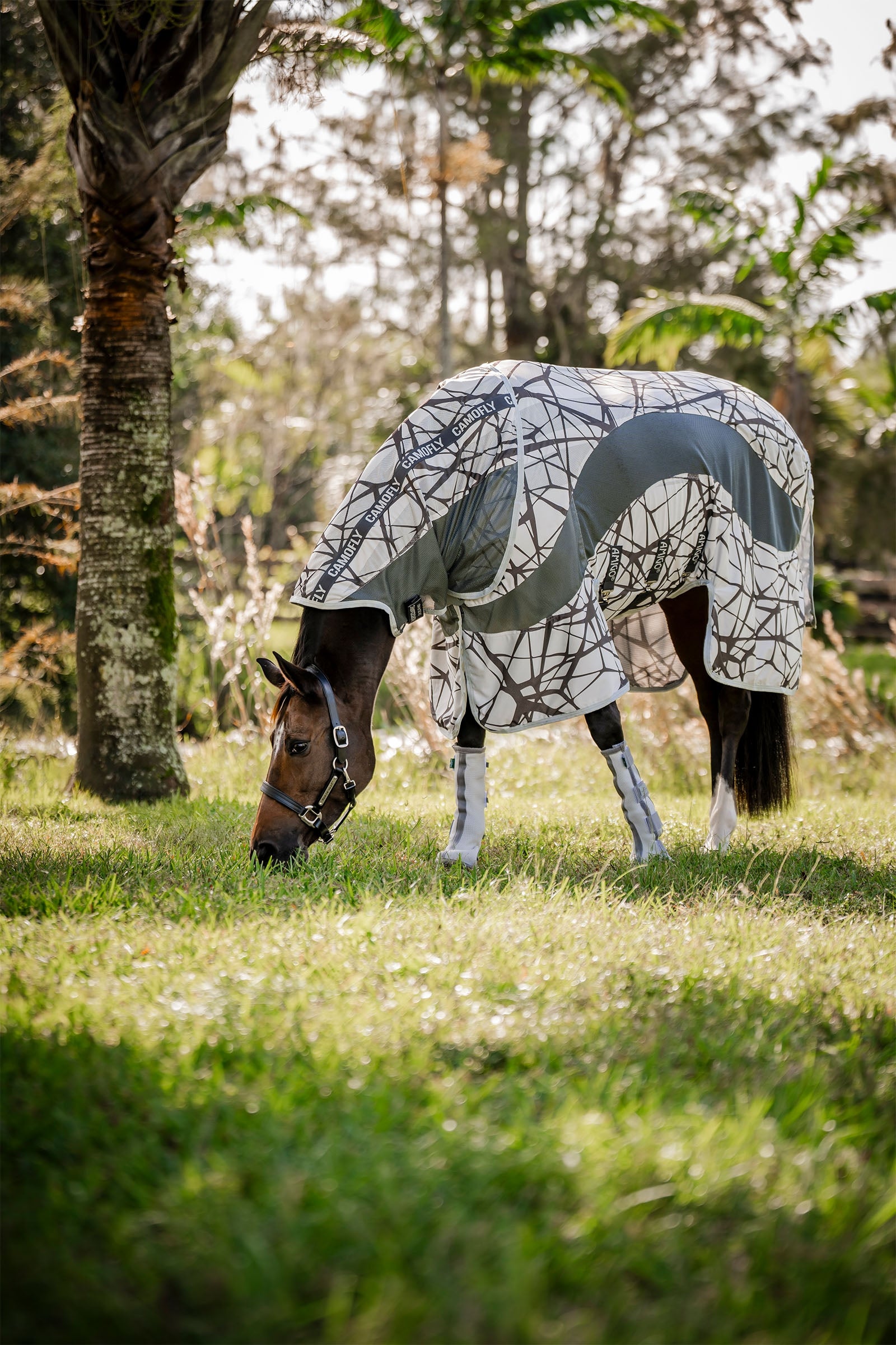 Horseware Amigo CamoFly coperta antimosche con parte del collo staccabile Coperte per cavalli