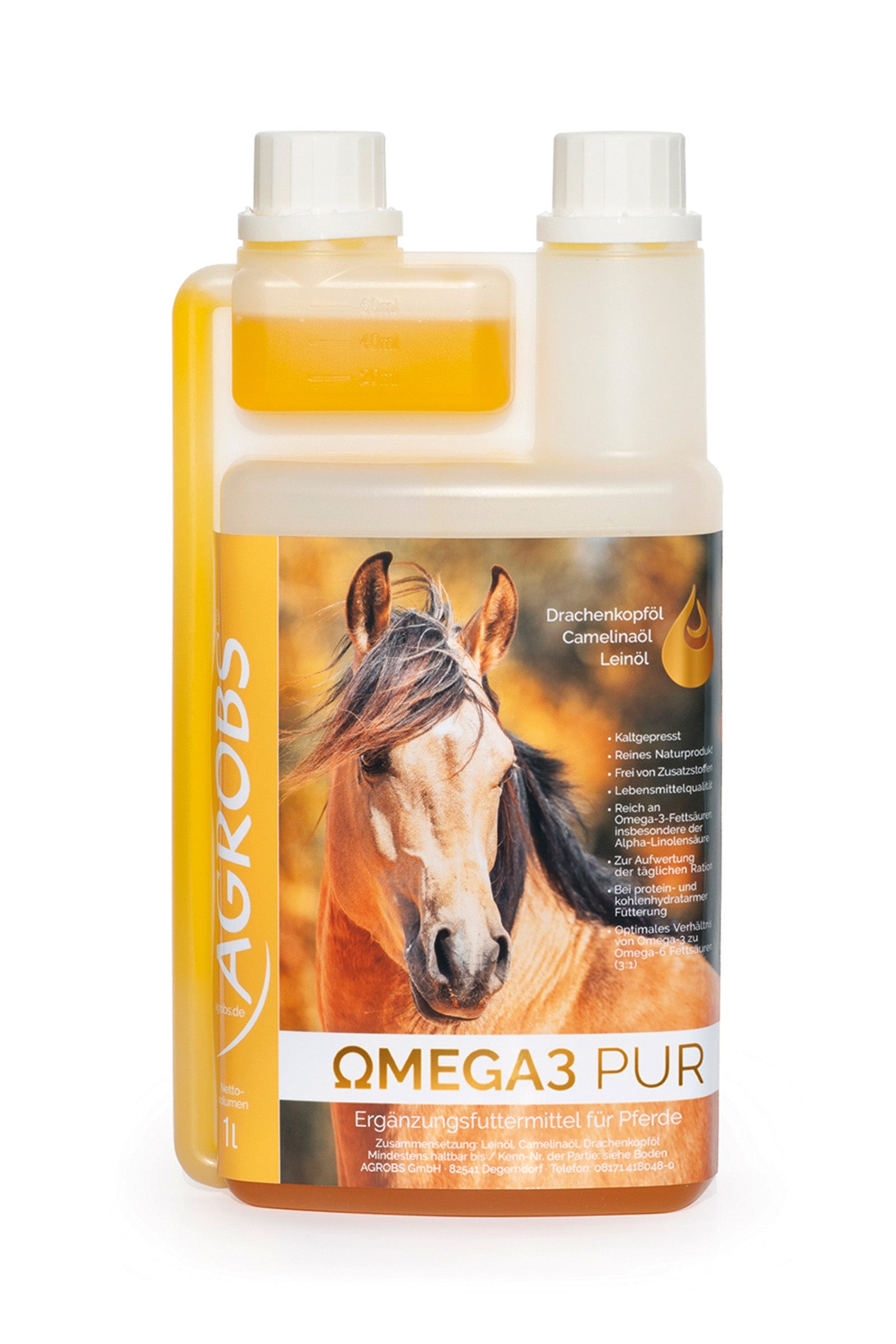 Agrobs Omega3 Pur 1l Horse Feed & Nutrition
