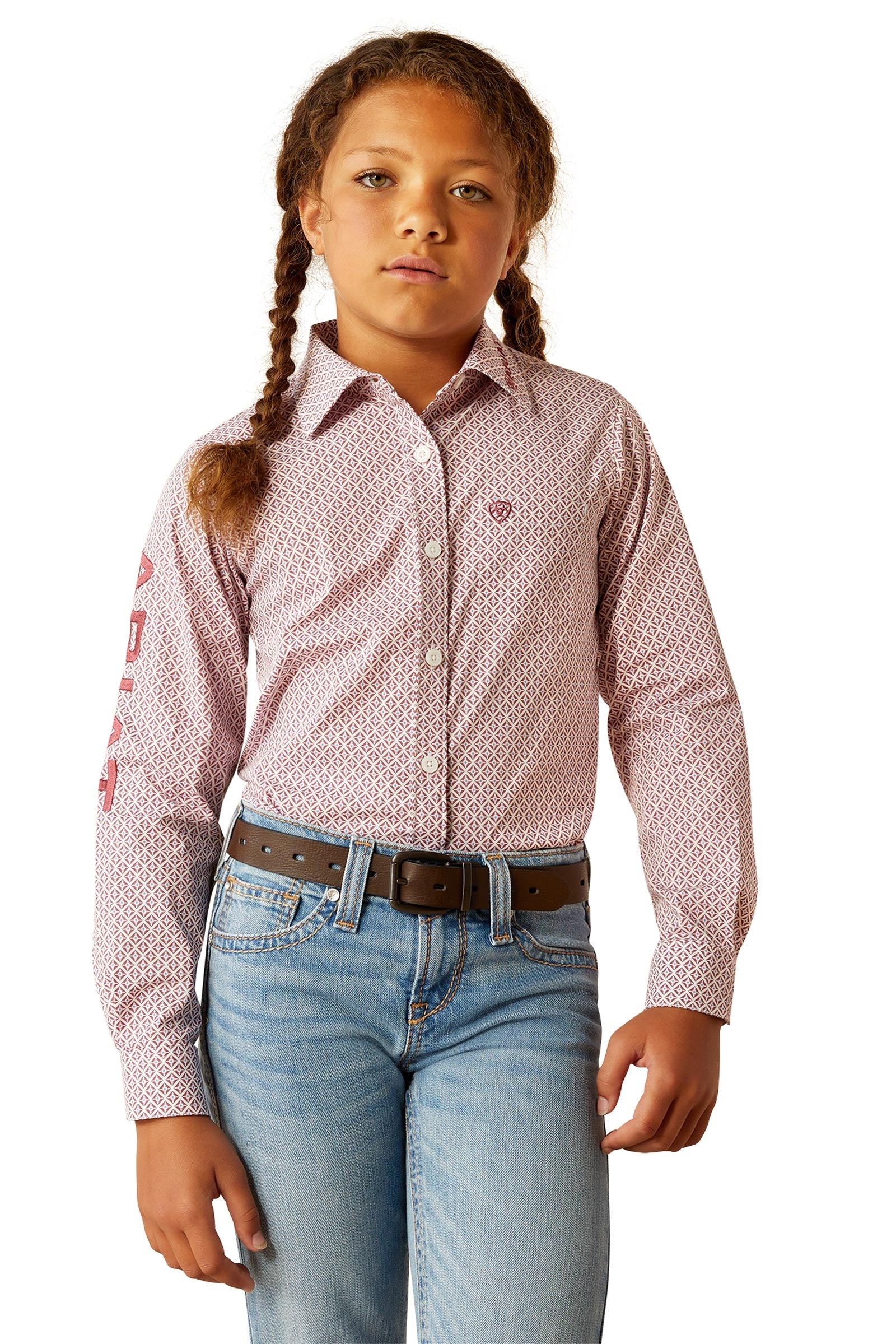 Ariat Team Kirby camicia western a maniche lunghe per bambini Abbigliamento per bambini