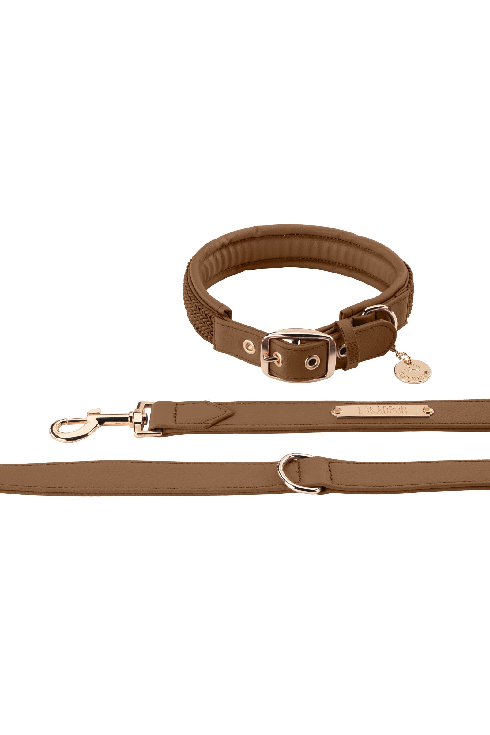 Eskadron Heritage AW24 set collare e guinzaglio per cani in finta pelle Cane