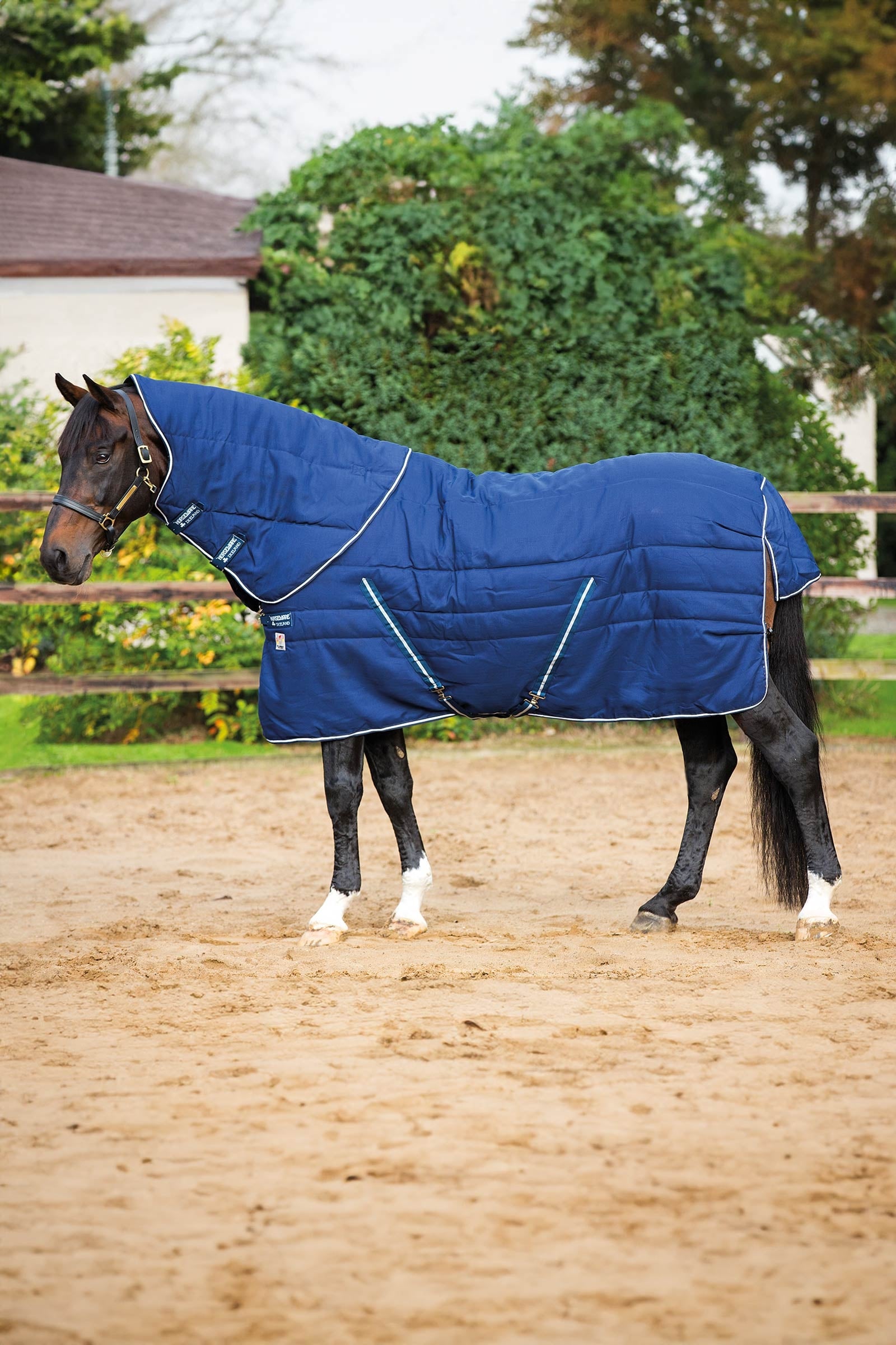 Horseware Rambo Plus Vari-Layer coperta da stalla con collo rimovibile, 450 g Coperte per cavalli