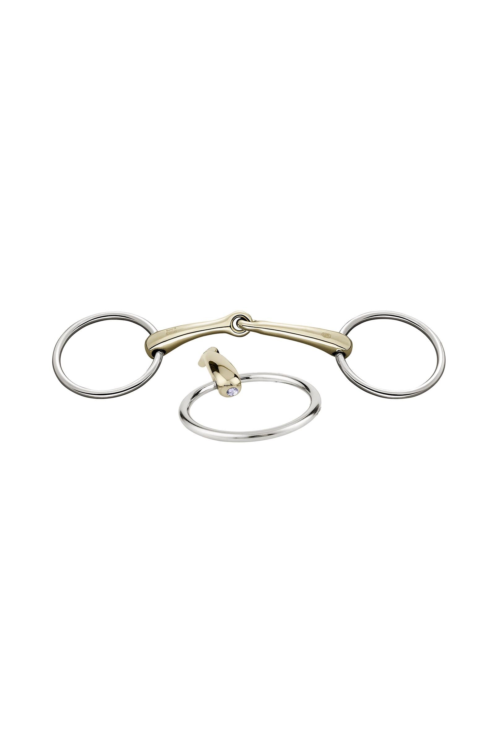 Sprenger Dynamic RS morso ad anelli liberi, snodo singolo, 16 mm, Sensogan, con cristalli Boccaglio