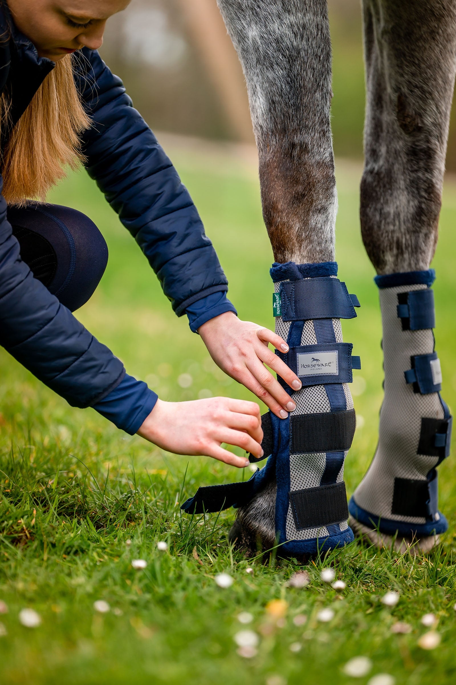 Horseware Fly Boots - set of 2 Leg Protection & Hoof Protection for Horses