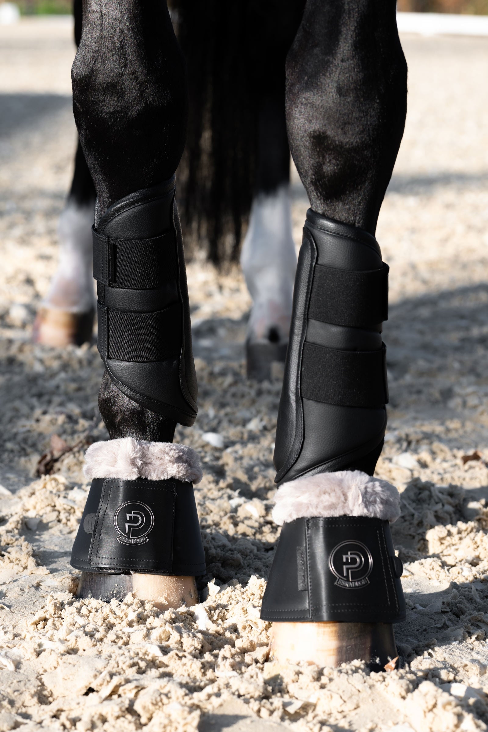 Eskadron Platinum 25 Faux Leather Bell Boots Leg Protection & Hoof Protection for Horses