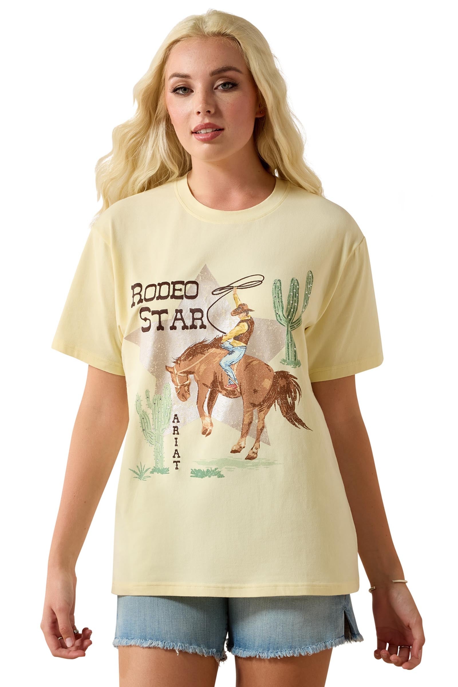 Ariat Women's Rodeo Star Boyfriend T-Shirt Abbigliamento da donna