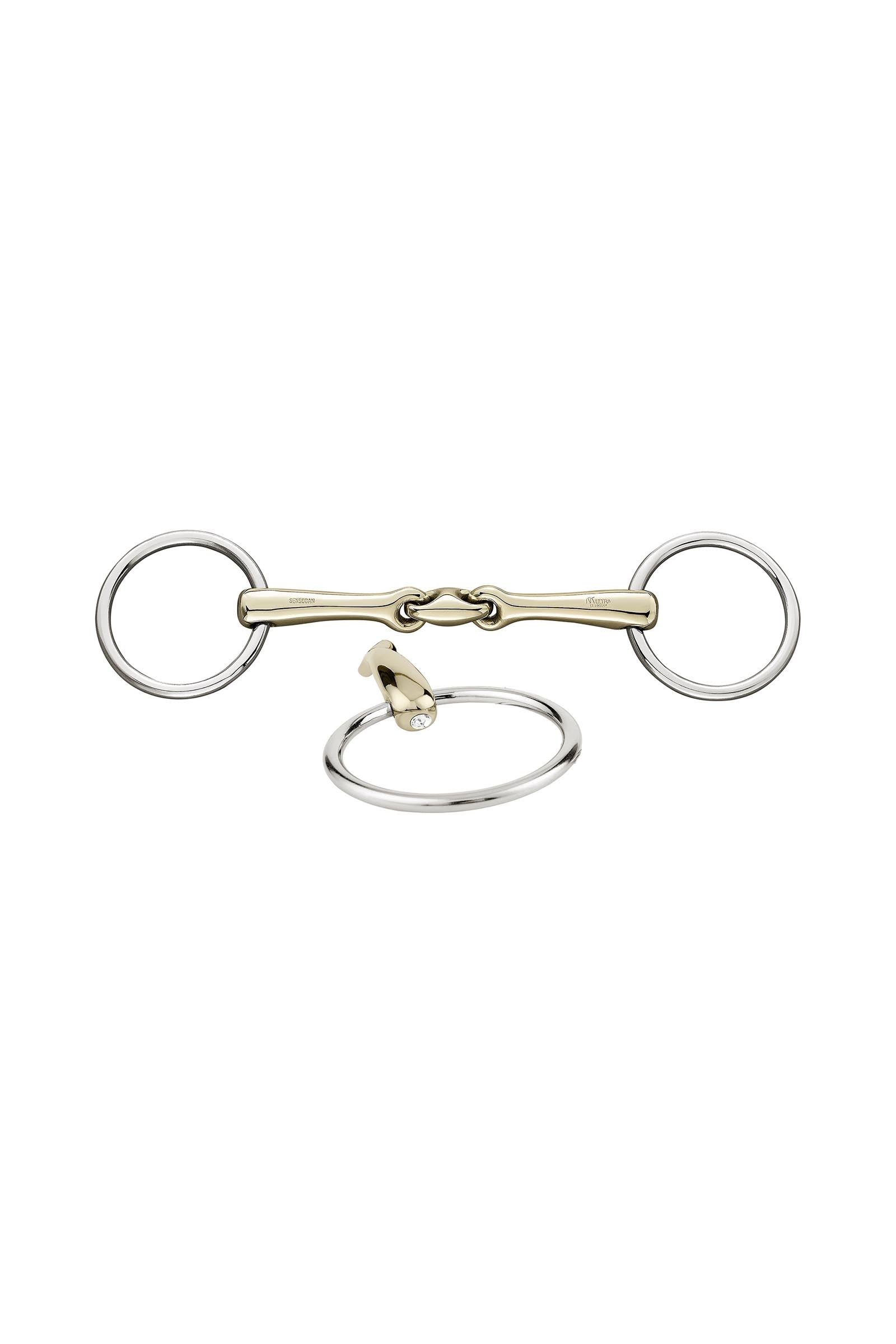 Sprenger KK Ultra filetto da briglia, doppio snodo, 14 mm, Sensogan, con cristalli Boccaglio