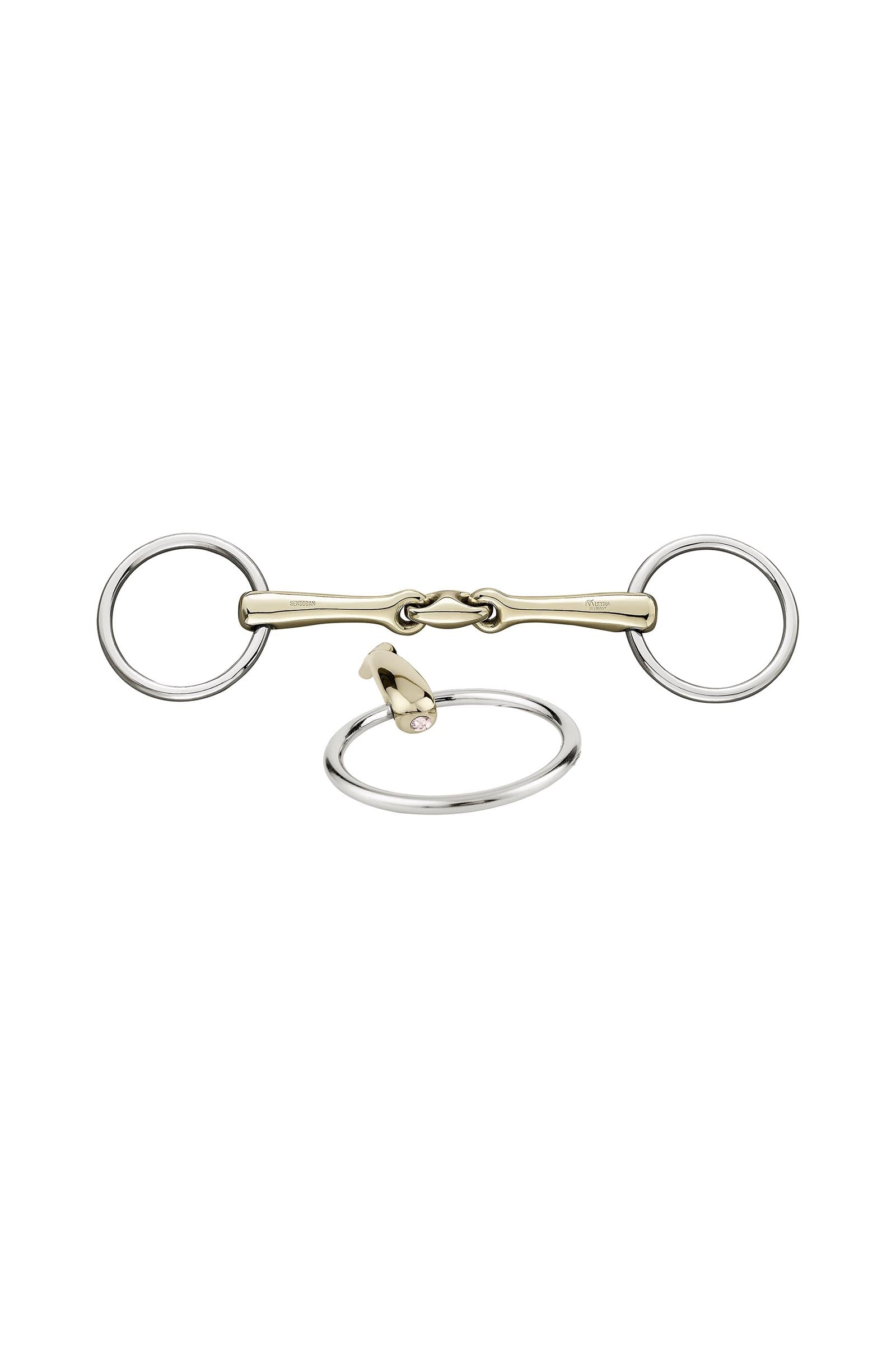 Sprenger KK Ultra filetto da briglia, doppio snodo, 14 mm, Sensogan, con cristalli Boccaglio