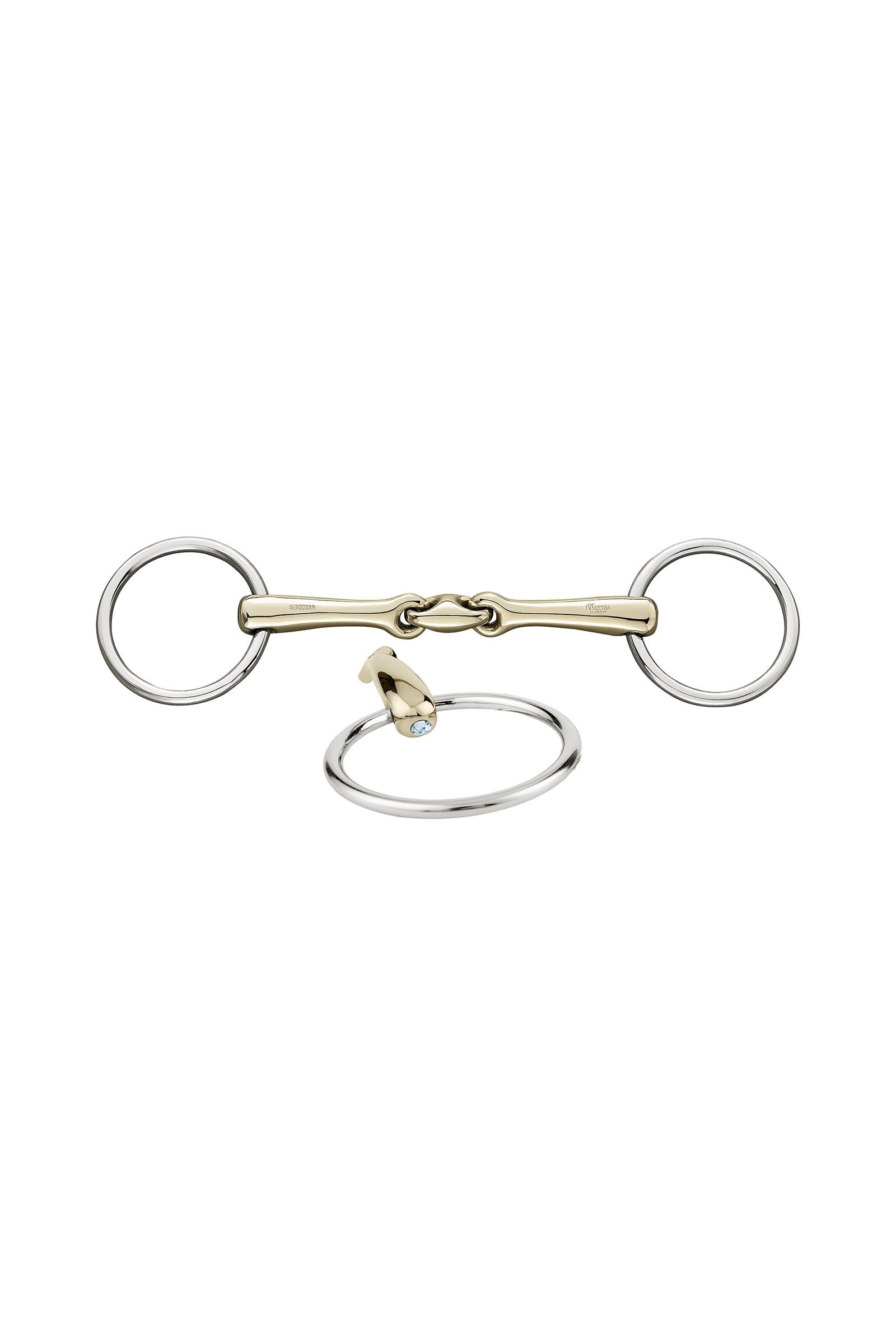 Sprenger KK Ultra filetto da briglia, doppio snodo, 14 mm, Sensogan, con cristalli Boccaglio