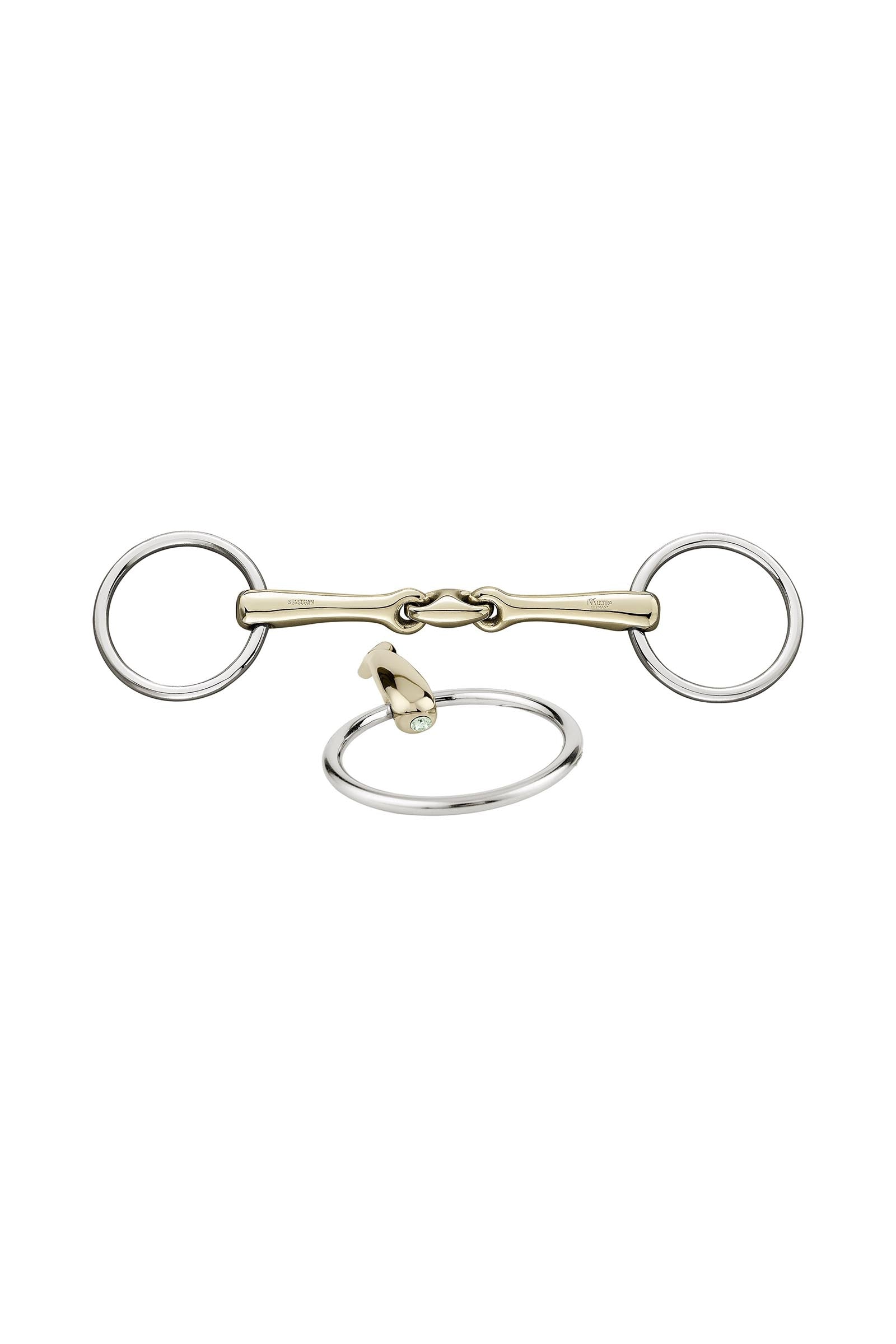 Sprenger KK Ultra filetto da briglia, doppio snodo, 14 mm, Sensogan, con cristalli Boccaglio