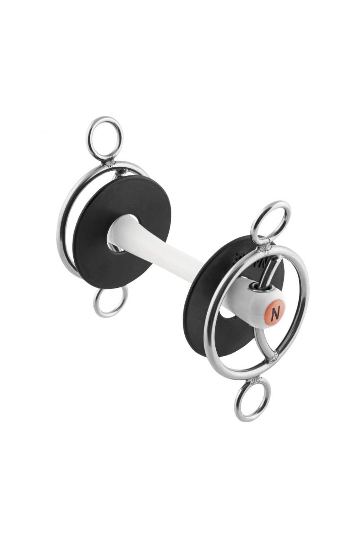 Sprenger Nathe 3-Ring Bit, Flex. Mullen Mouth 20mm, W. Sliding Cheek, Thermoplastic Horse Bits