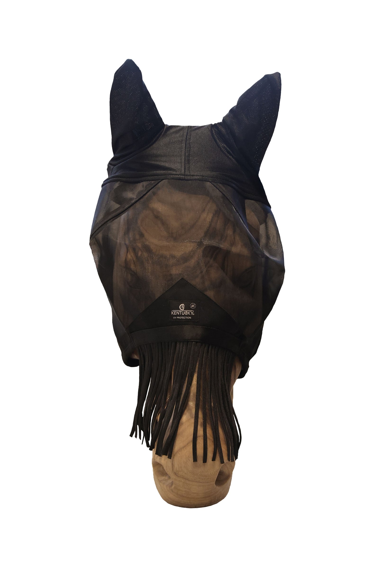 Kentucky Horsewear maschera antimosche classica con orecchie e frange per le narici Protezione antimosche per cavalli