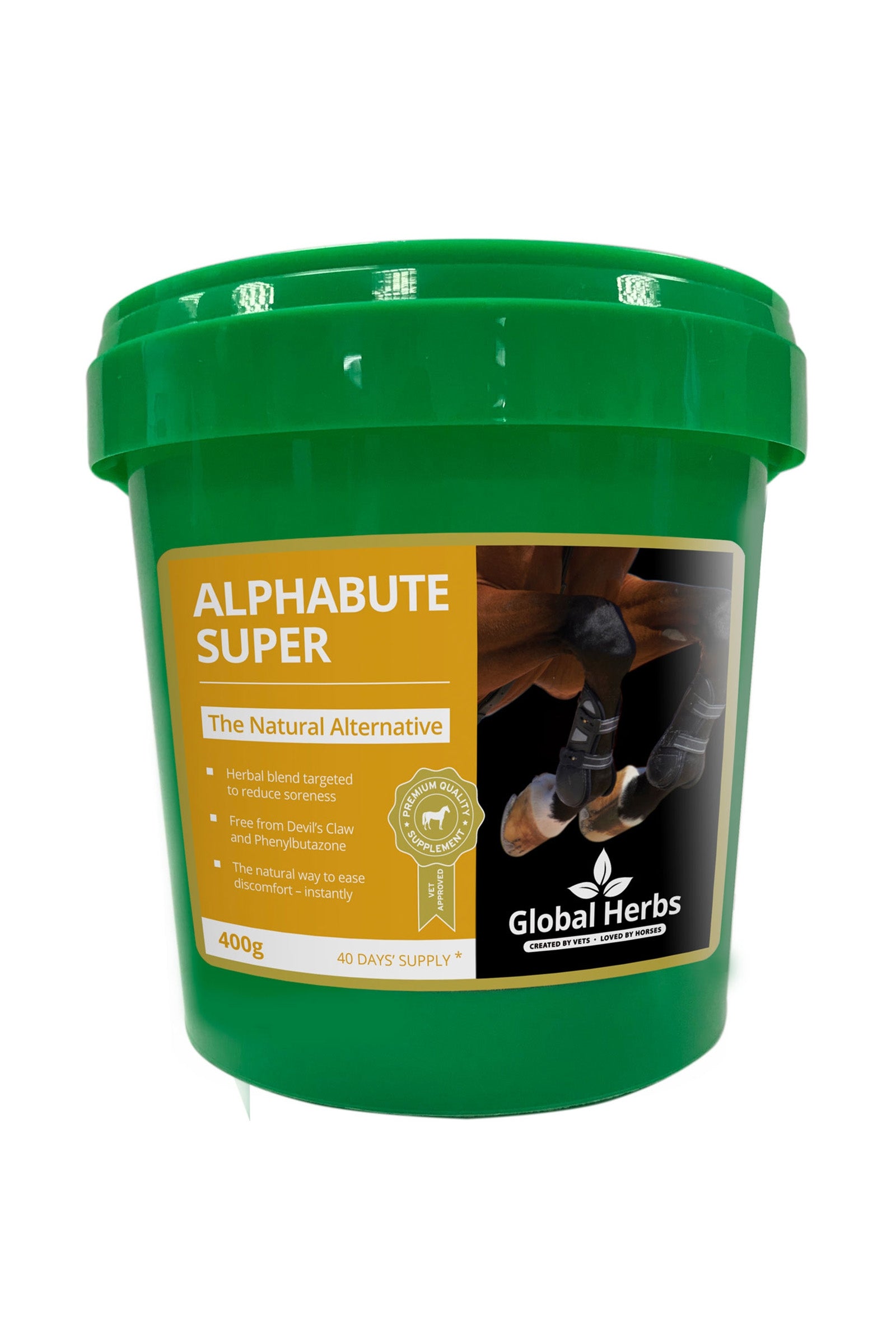 Global Herbs Alphabute SUPER, articolazioni e muscoli, 400 g Horse Feed & Nutrition