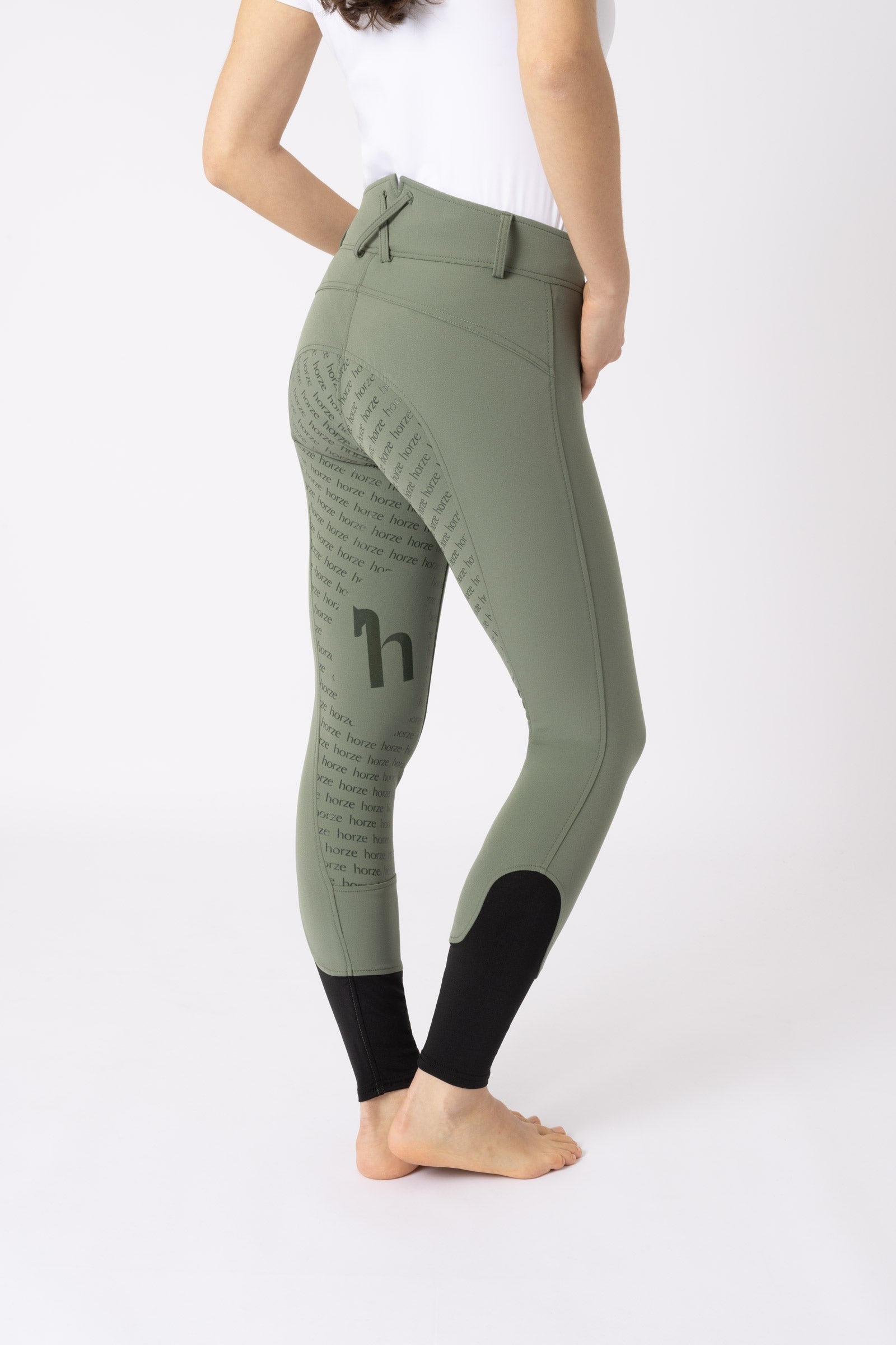 Horze Pantaloni da equitazione a vita alta con full seat in silicone da donna Womens Breeches