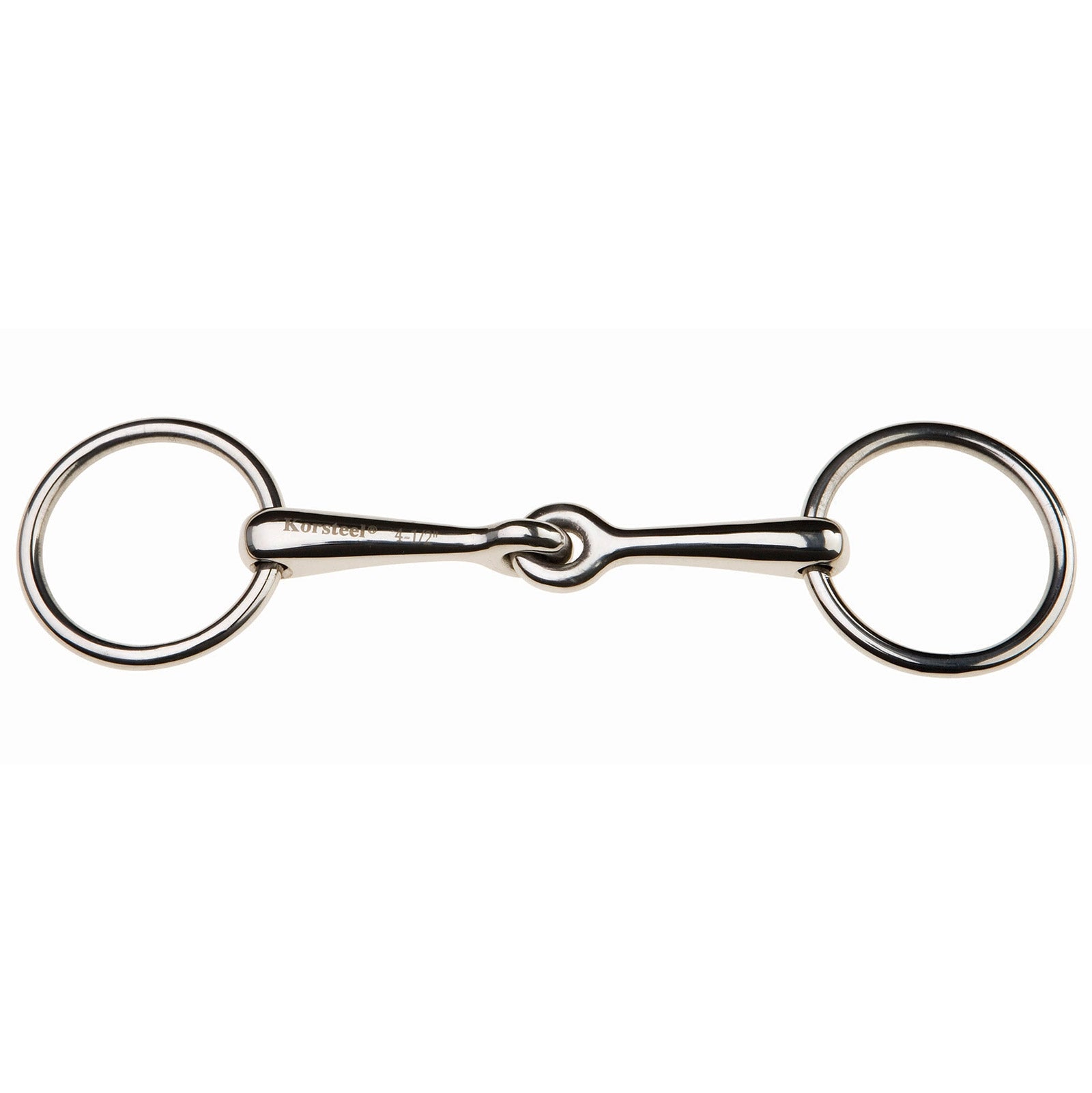 Korsteel Stainless Steel Weymouth Loose Ring Bradoon Snaffle Bit Boccaglio