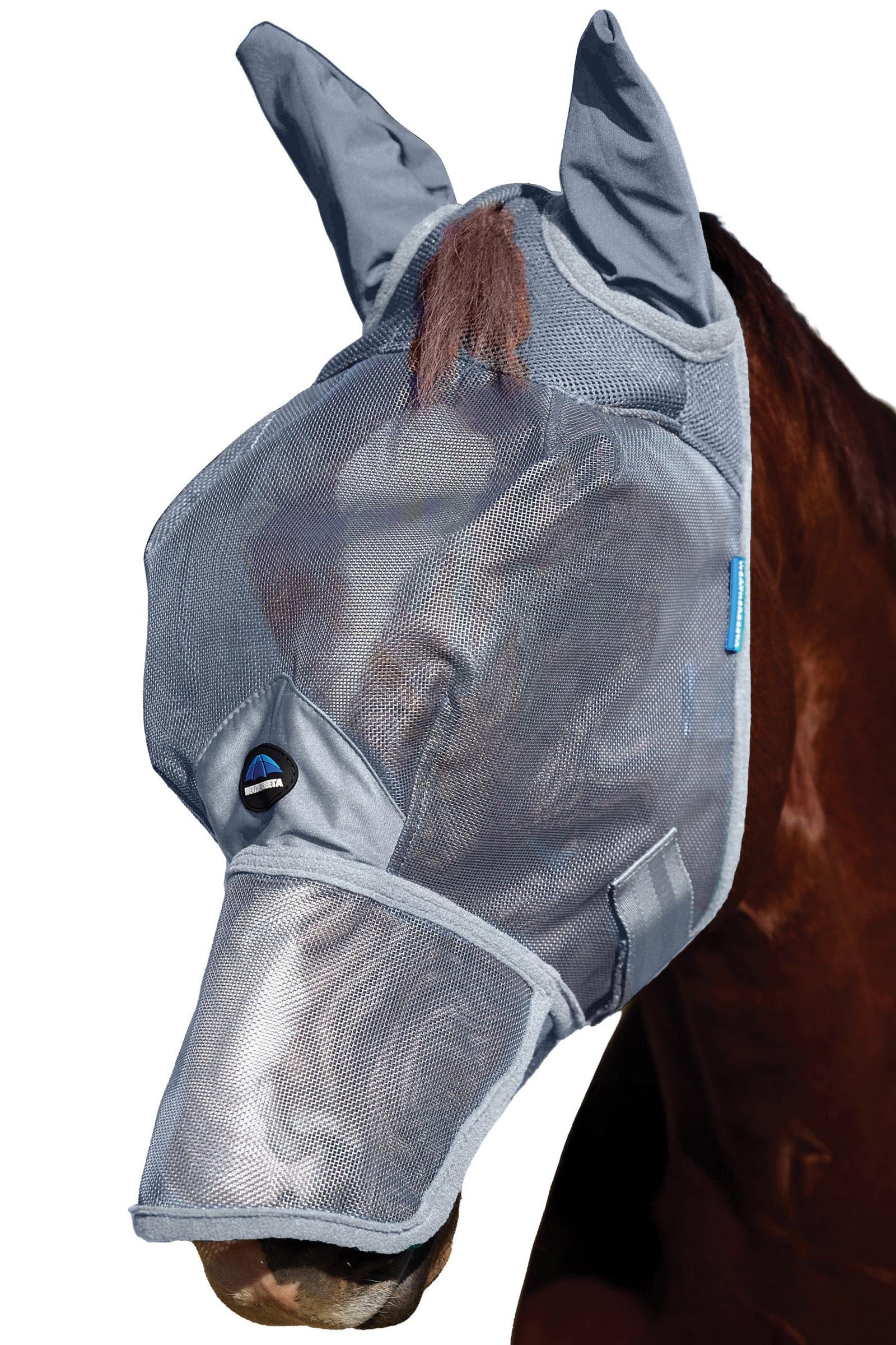 Weatherbeeta Comfitec Durable Mesh Maschera antimosche con orecchie e naso Protezione antimosche per cavalli