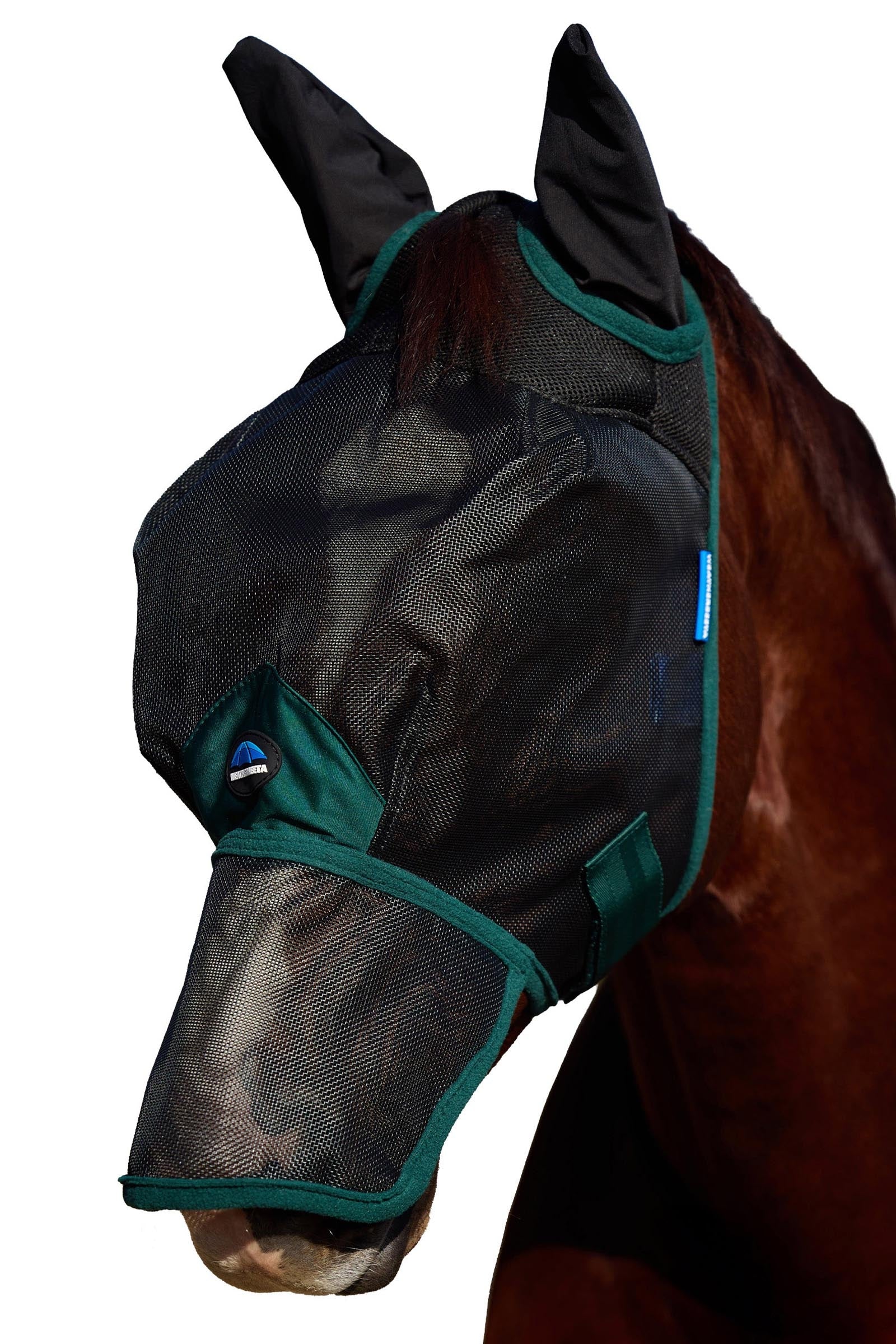 Weatherbeeta Comfitec Durable Mesh Maschera antimosche con orecchie e naso Protezione antimosche per cavalli