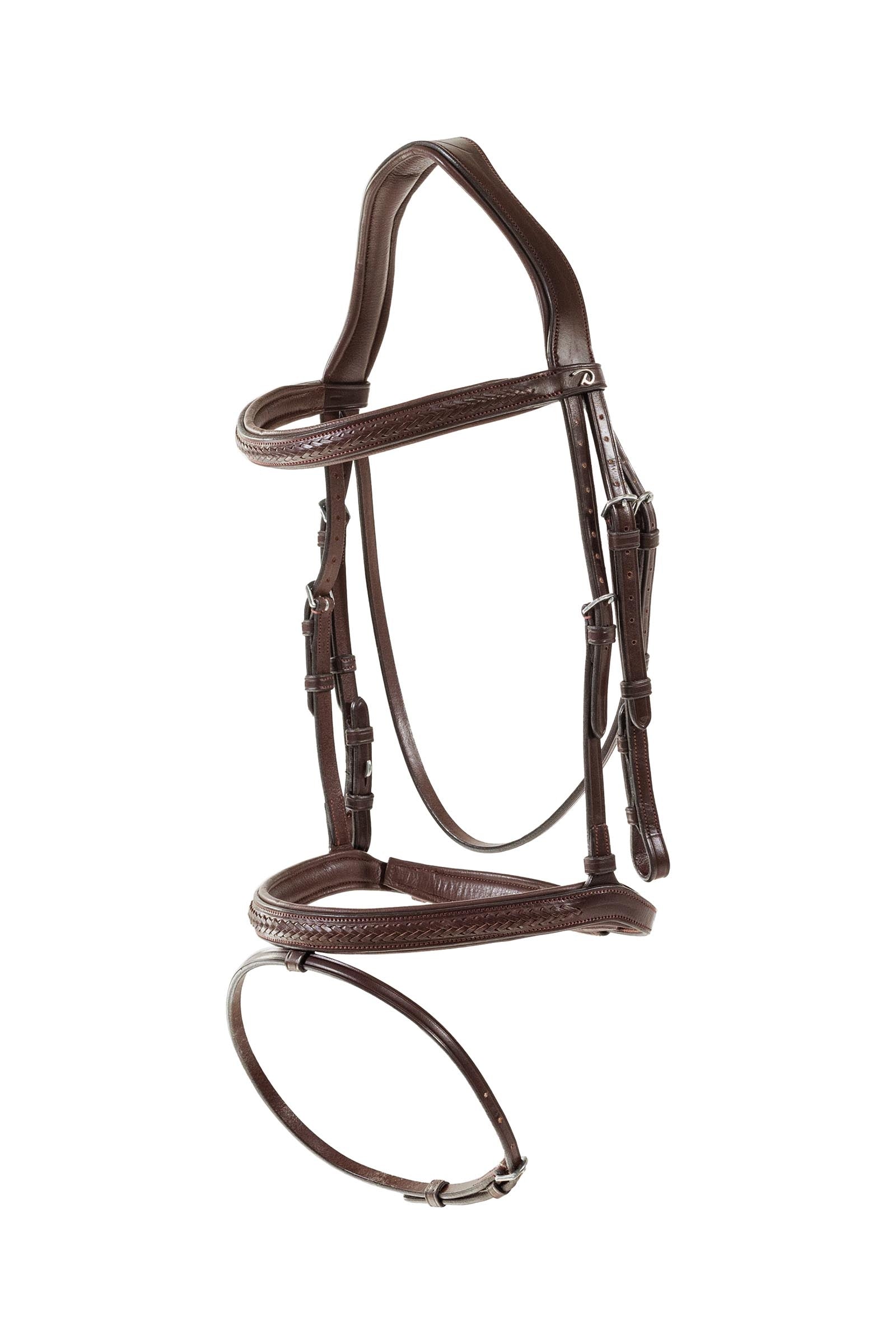 Dy'on New English testiera intrecciata con capezzina combinata Briglie & redini
