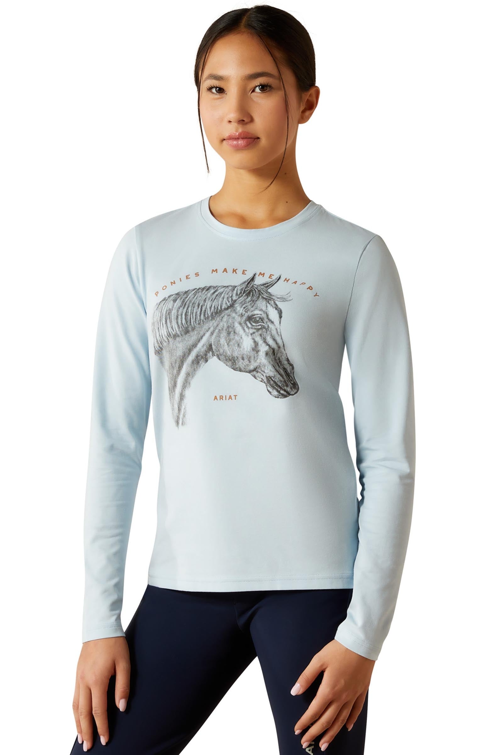 Ariat Happy camicia a maniche lunghe per bambini Abbigliamento per bambini