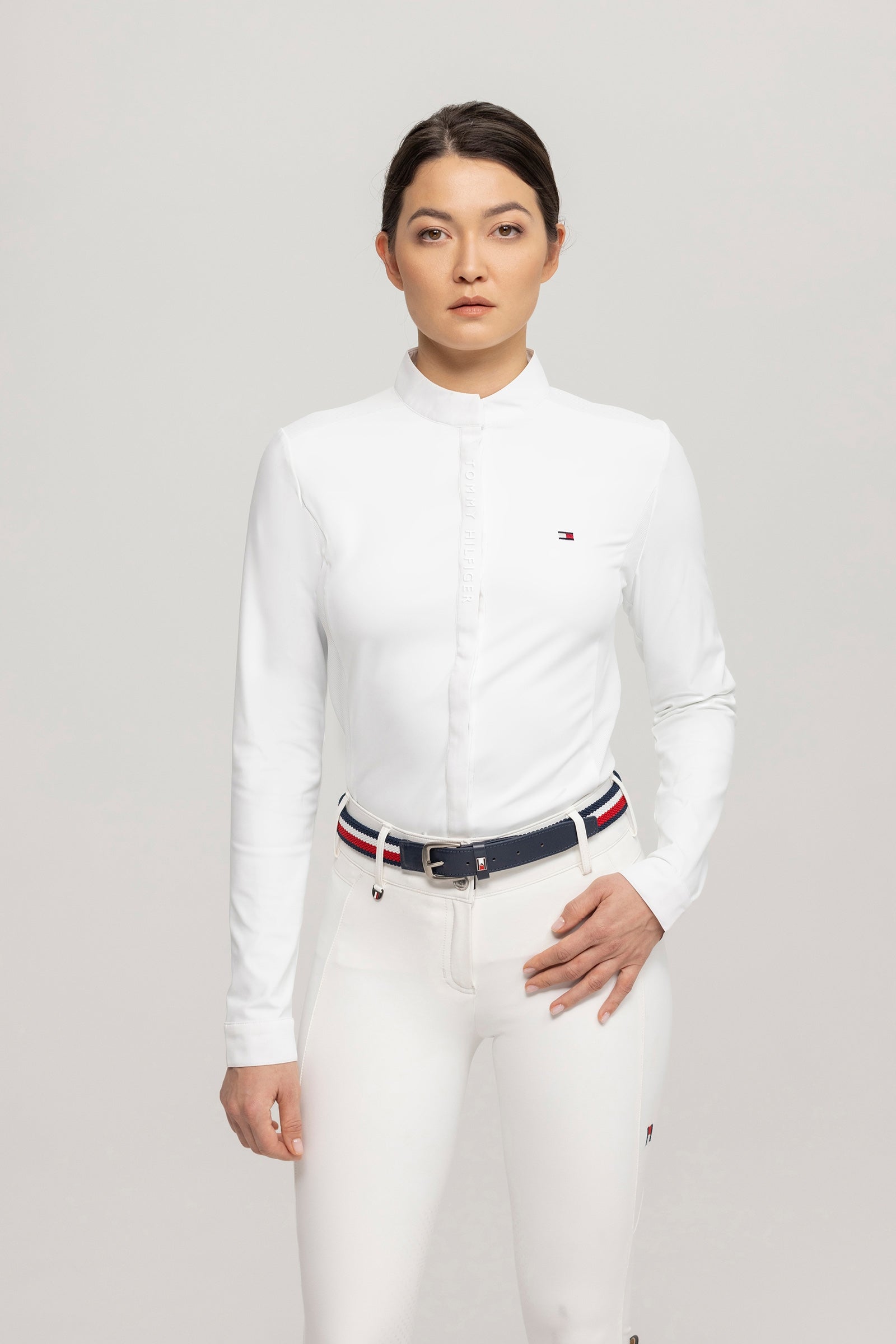 Tommy Hilfiger Equestrian Maglia da concorso donna Charlotte con bottoni Abbigliamento da donna