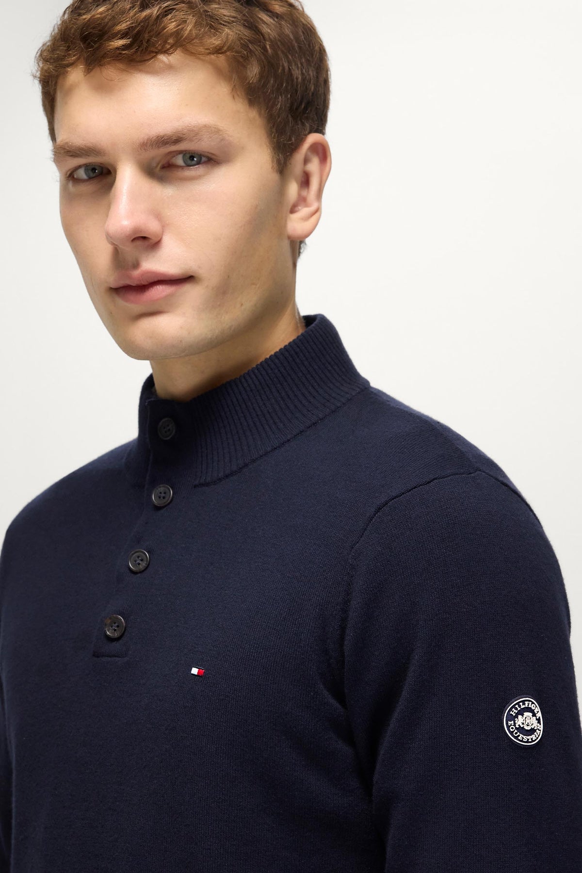 Tommy Hilfiger Equestrian Scott Men 1/4 Button Sweater Mens Riding Clothing