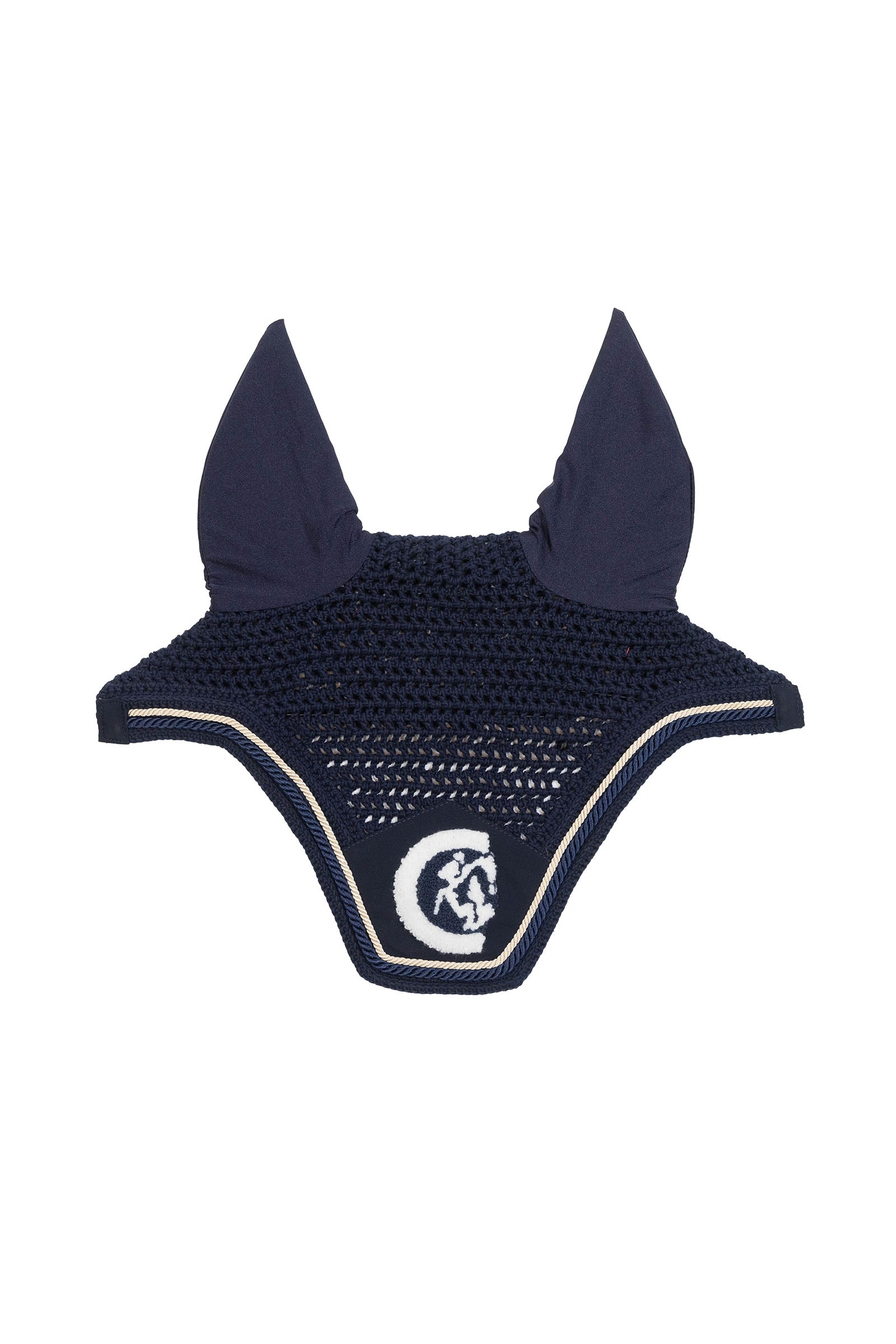 Kentucky Horsewear maschera anti-insetti Wellington 3D Logo rope Sottosella