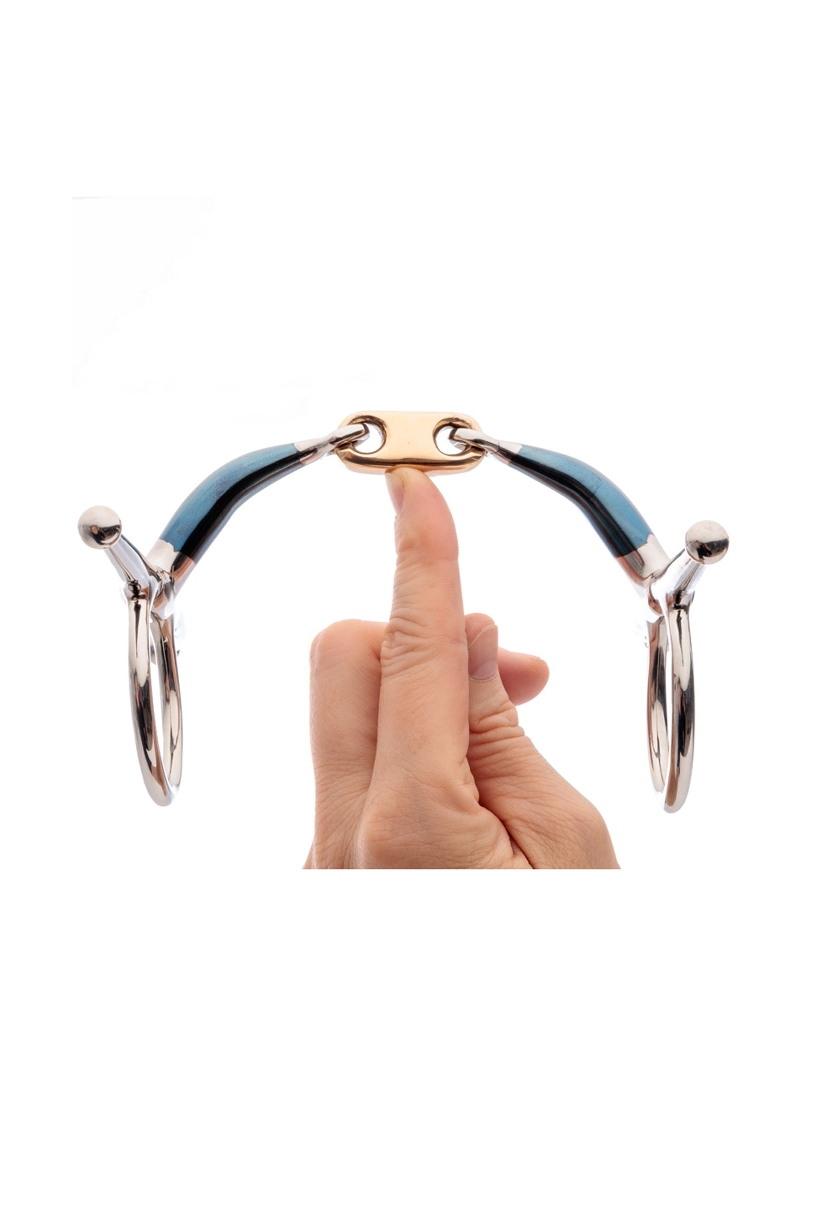 Kavalkade Ergonomic Full Cheek Bit Double Jointed, Lock Up, 14 mm Horse Bits