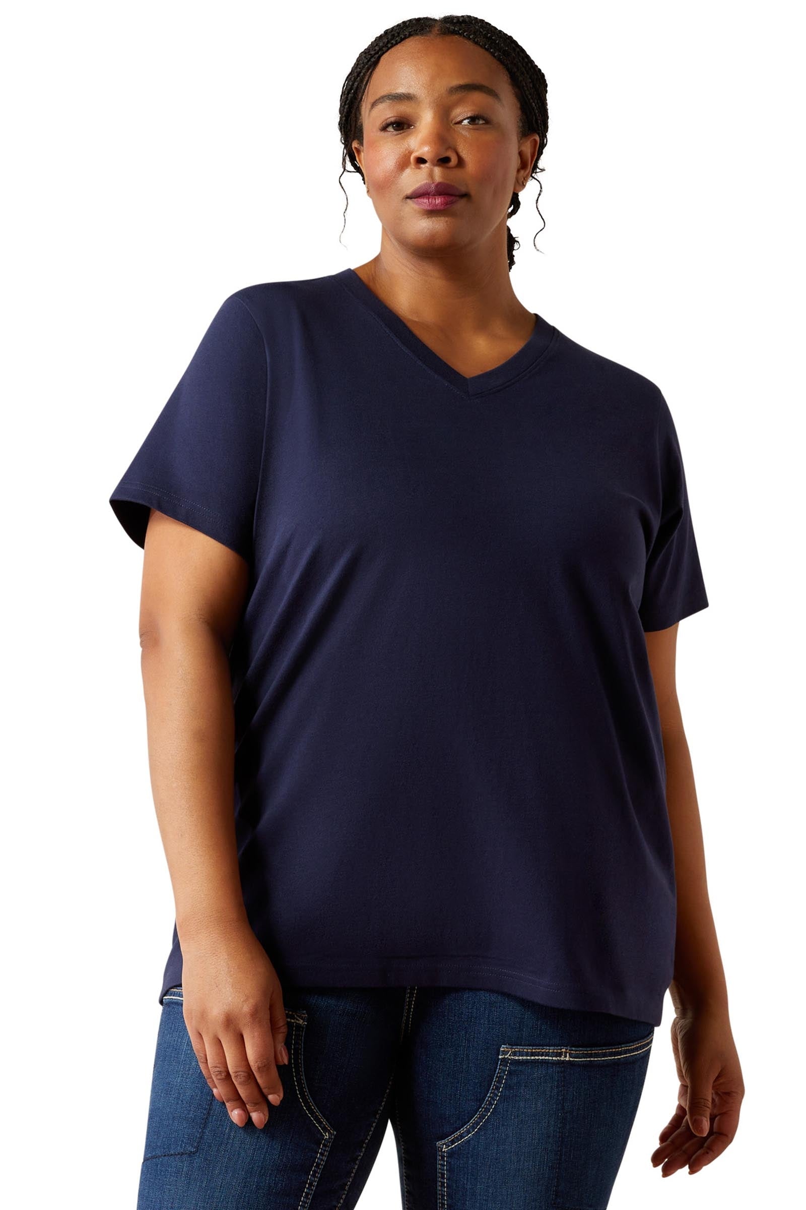 Ariat Rebar CottonStrong t-shirt da donna con scollo a V Abbigliamento da donna