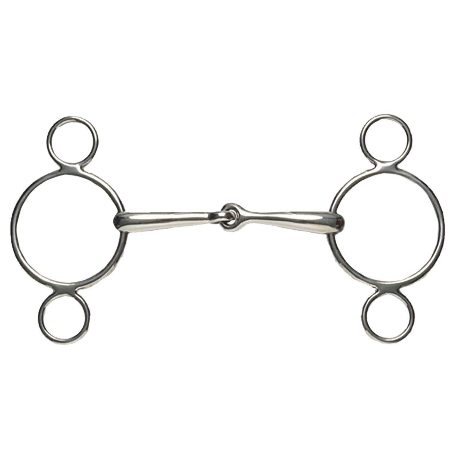 Korsteel Stainless Steel Jointed 2 Ring Dutch Gag Bit Boccaglio