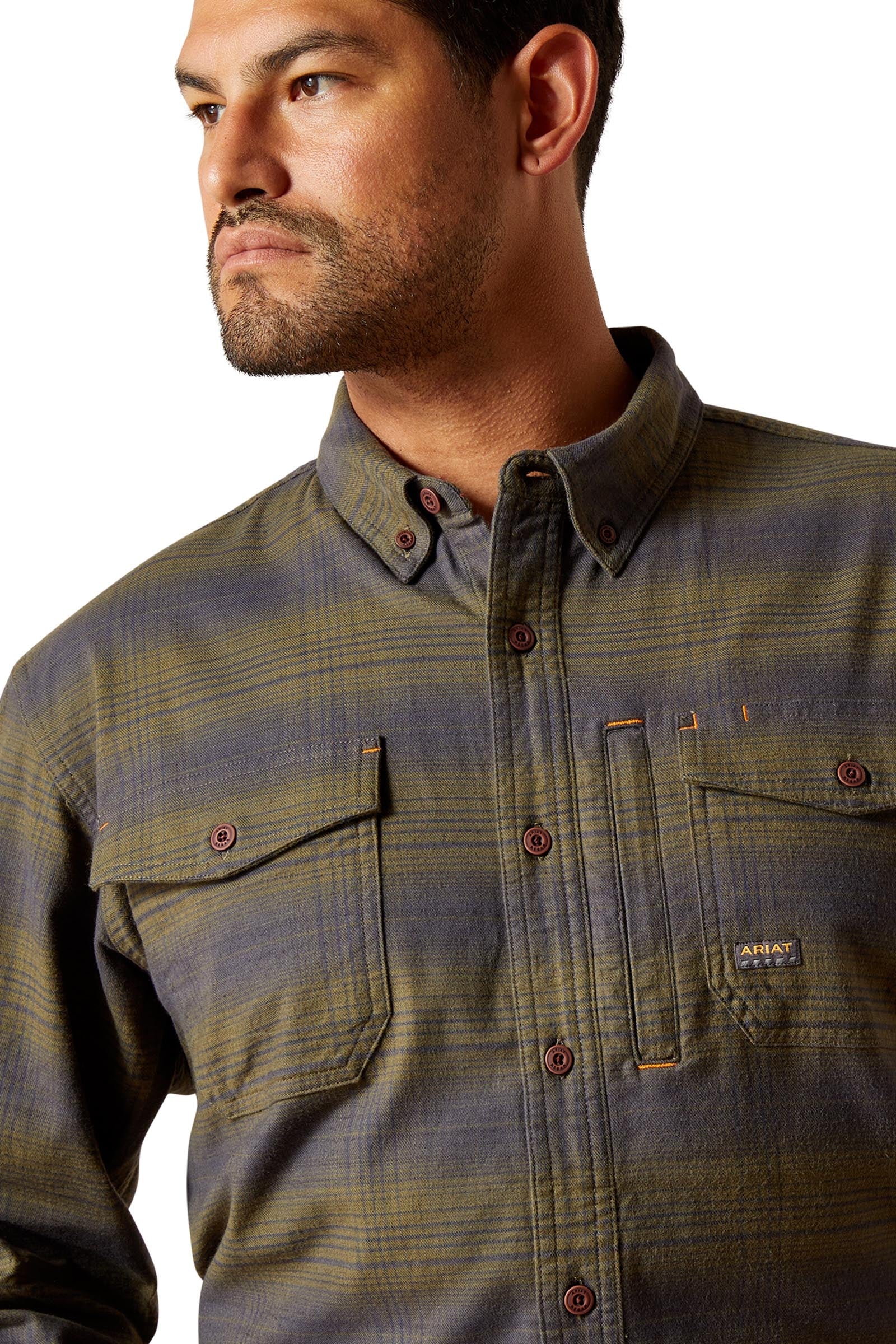 Ariat Rebar Flannel DuraStretch Men's Work Shirt Mens Riding Clothing