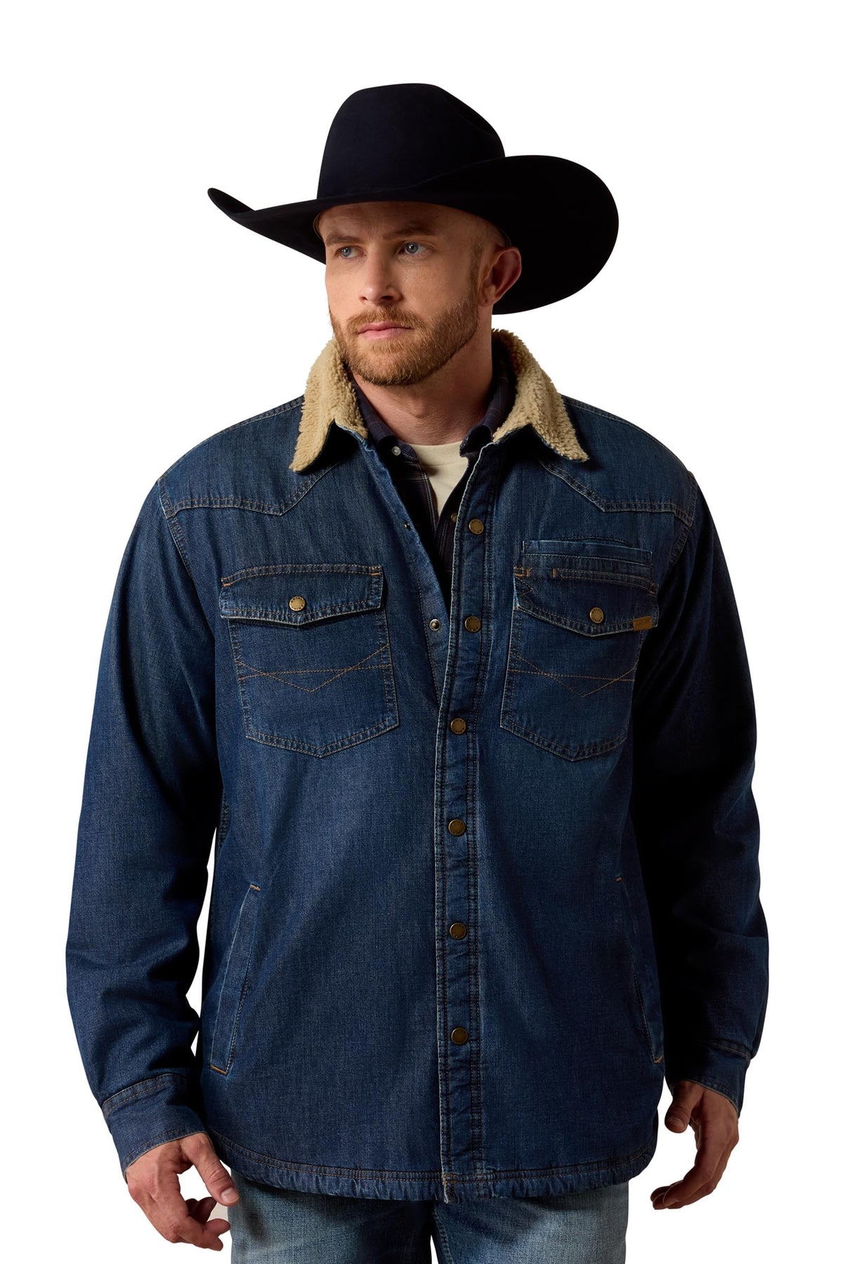 Ariat Uomo Giacca-camicia con fodera Sherpa Abbigliamento da uomo