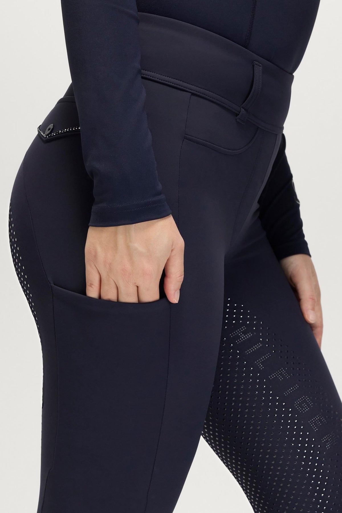 Tommy Hilfiger Equestrian Highland Winter Rhinestone Hybrid Breeches Womens Breeches
