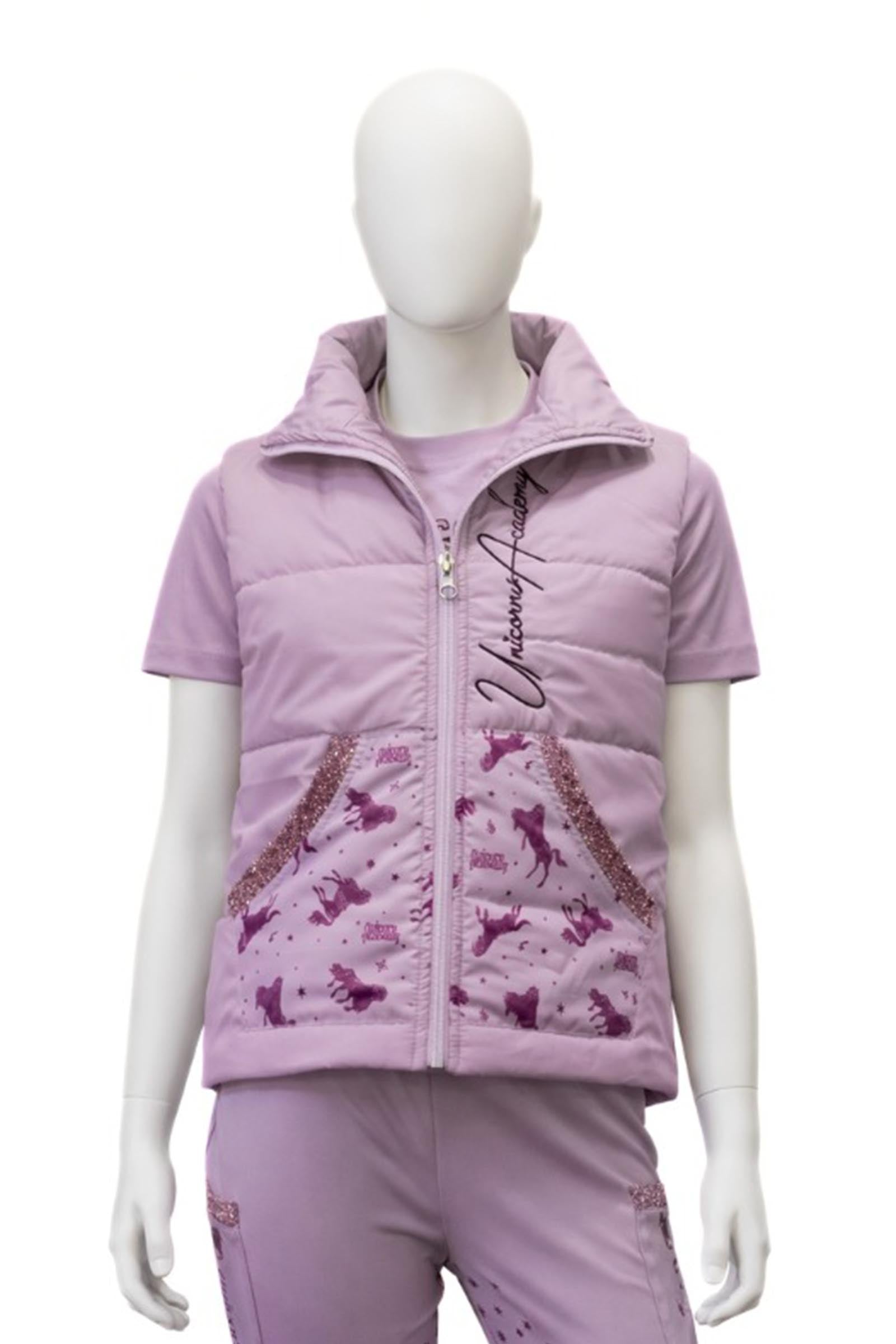 Kavalkade Unicorn Academy gilet imbottito leggero con glitter per bambini Abbigliamento per bambini