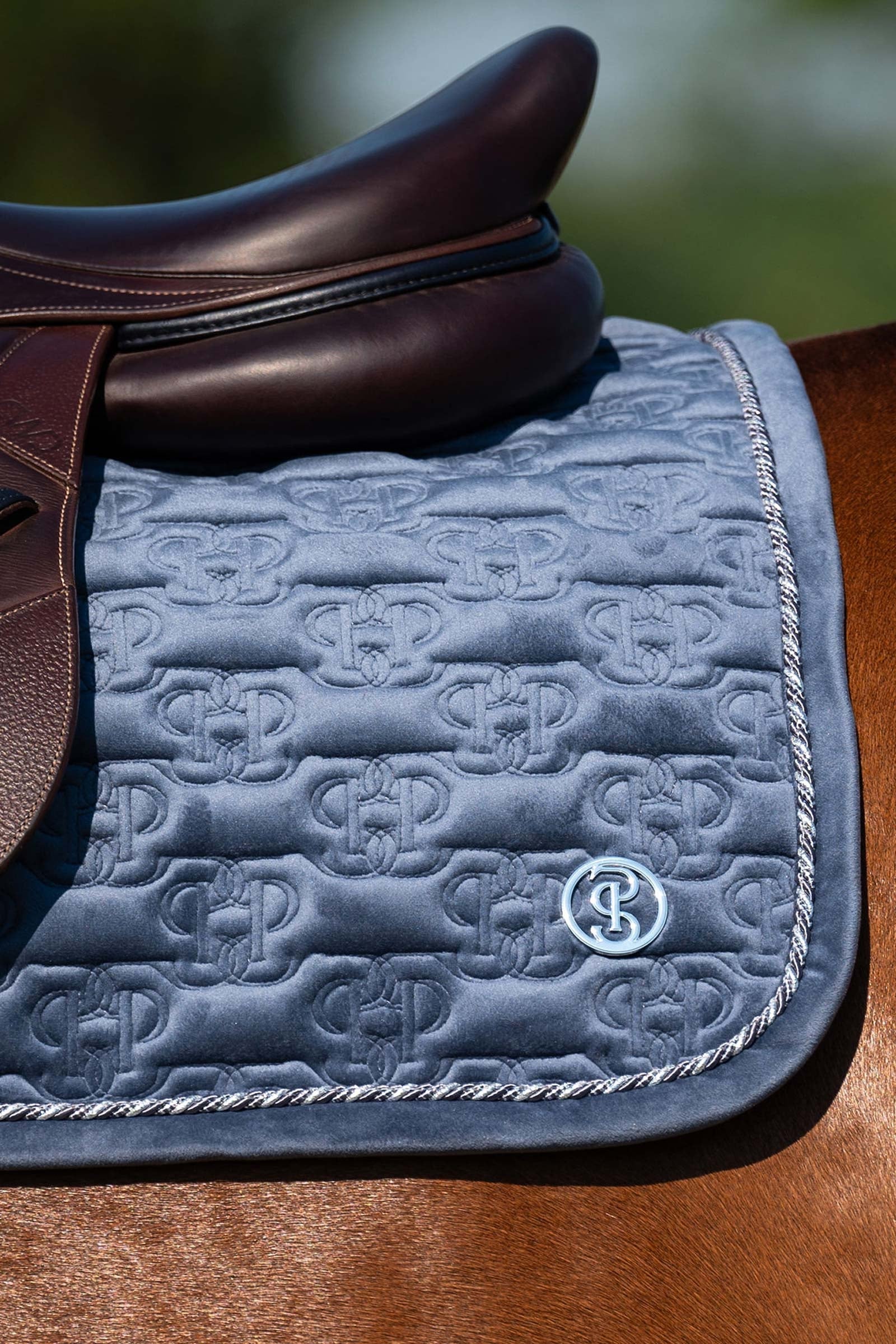PS of Sweden Saddle Pad Velvet Monogram Jump Saddle Pads