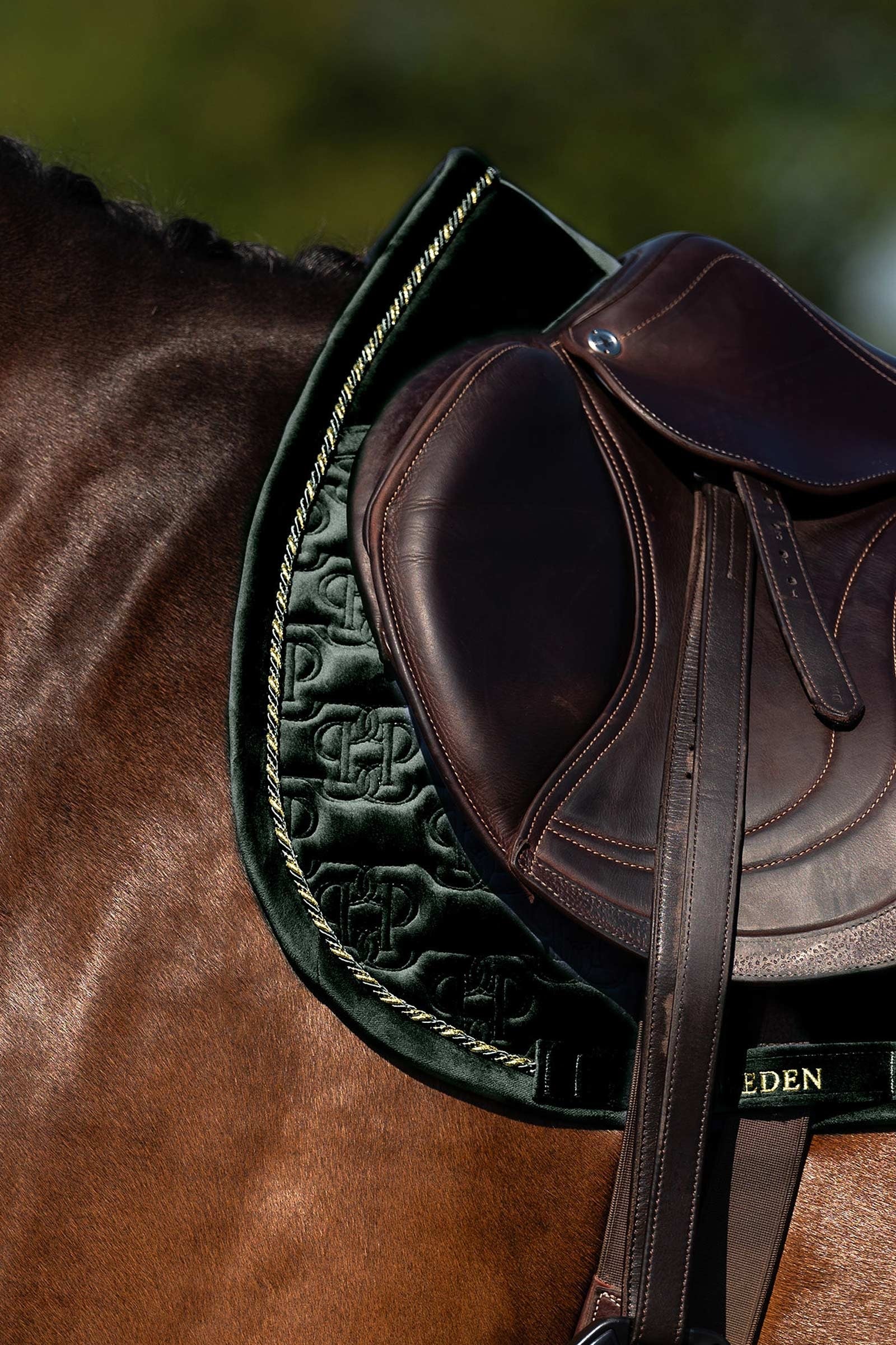 PS of Sweden Saddle Pad Velvet Monogram Jump Saddle Pads