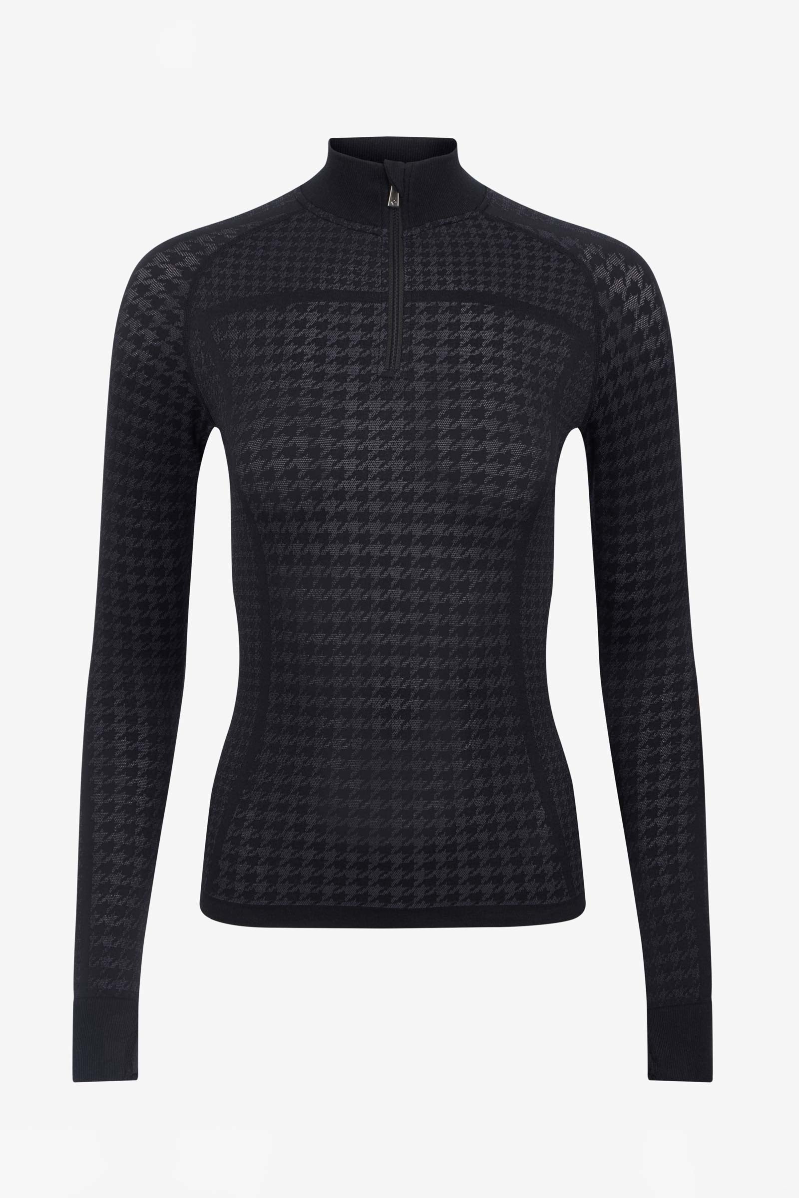 LeMieux Aspen Houndstooth Top with Quarter Zip Abbigliamento da donna