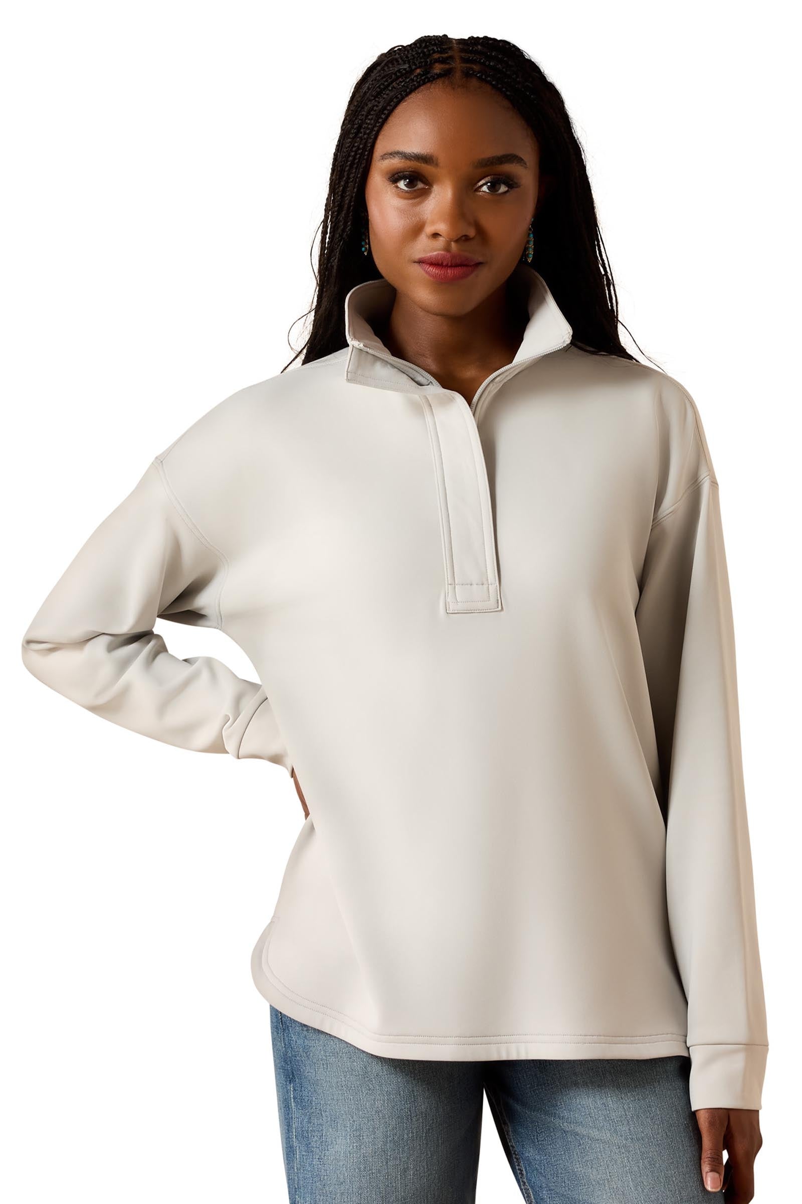 Ariat Women's Breeze Logo 1/2 Zip Sweatshirt Abbigliamento da donna