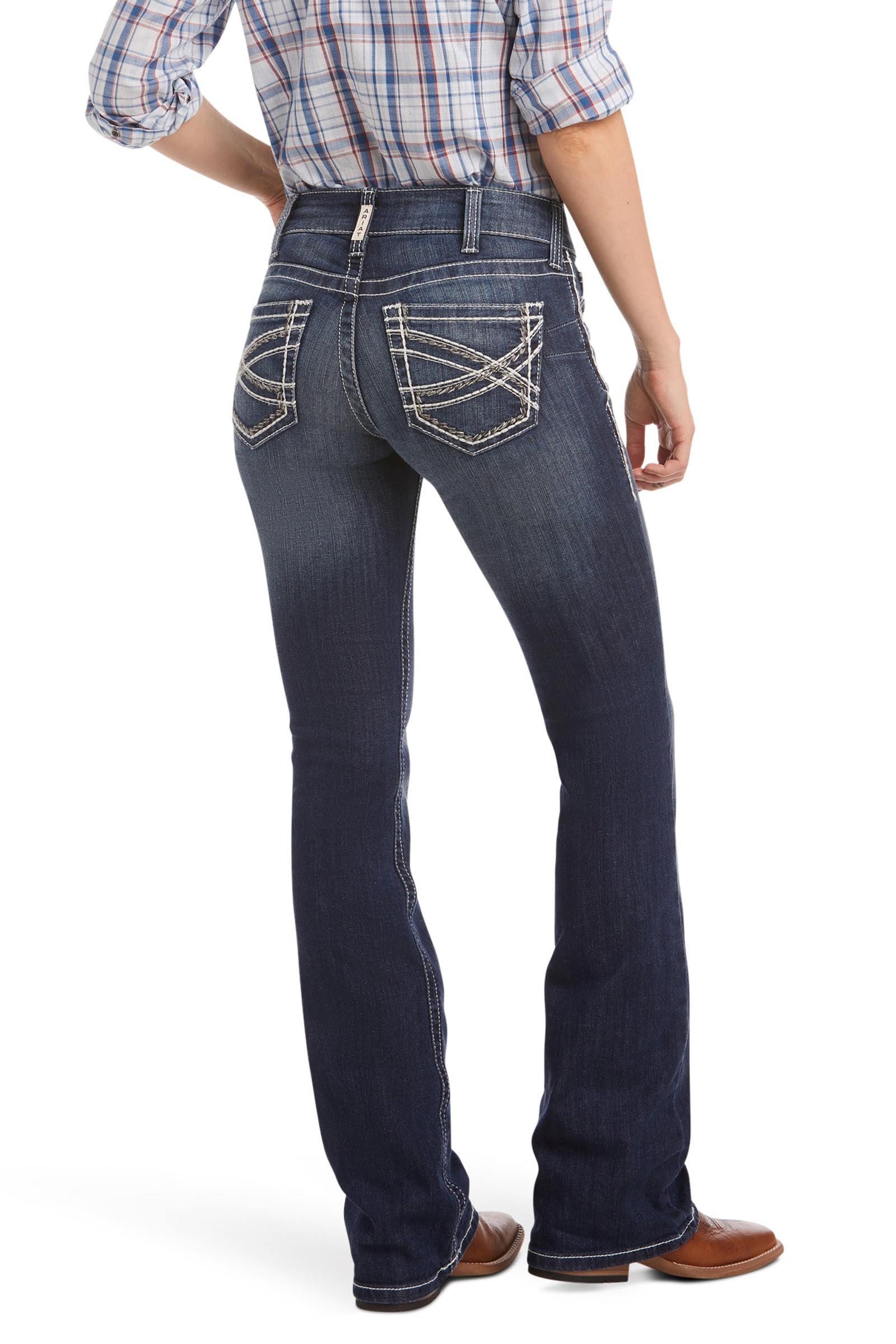 Ariat Jeans bootcut R.E.A.L. Mid Rise Stretch Entwined da donna Womens Breeches