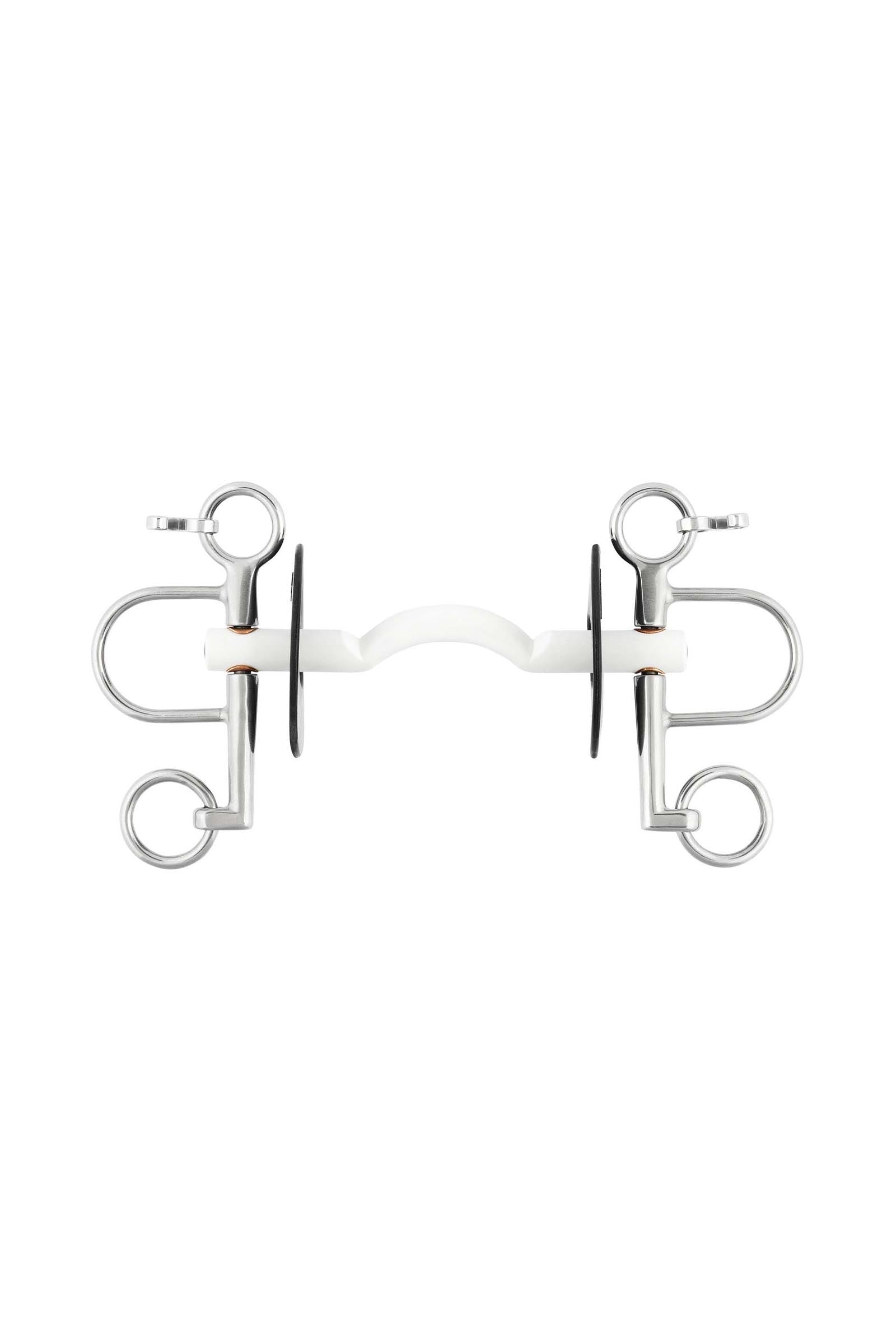 Sprenger Nathe pelham, barra rigida dura con passaggio lingua, 15 mm, aste corte, termoplast Boccaglio